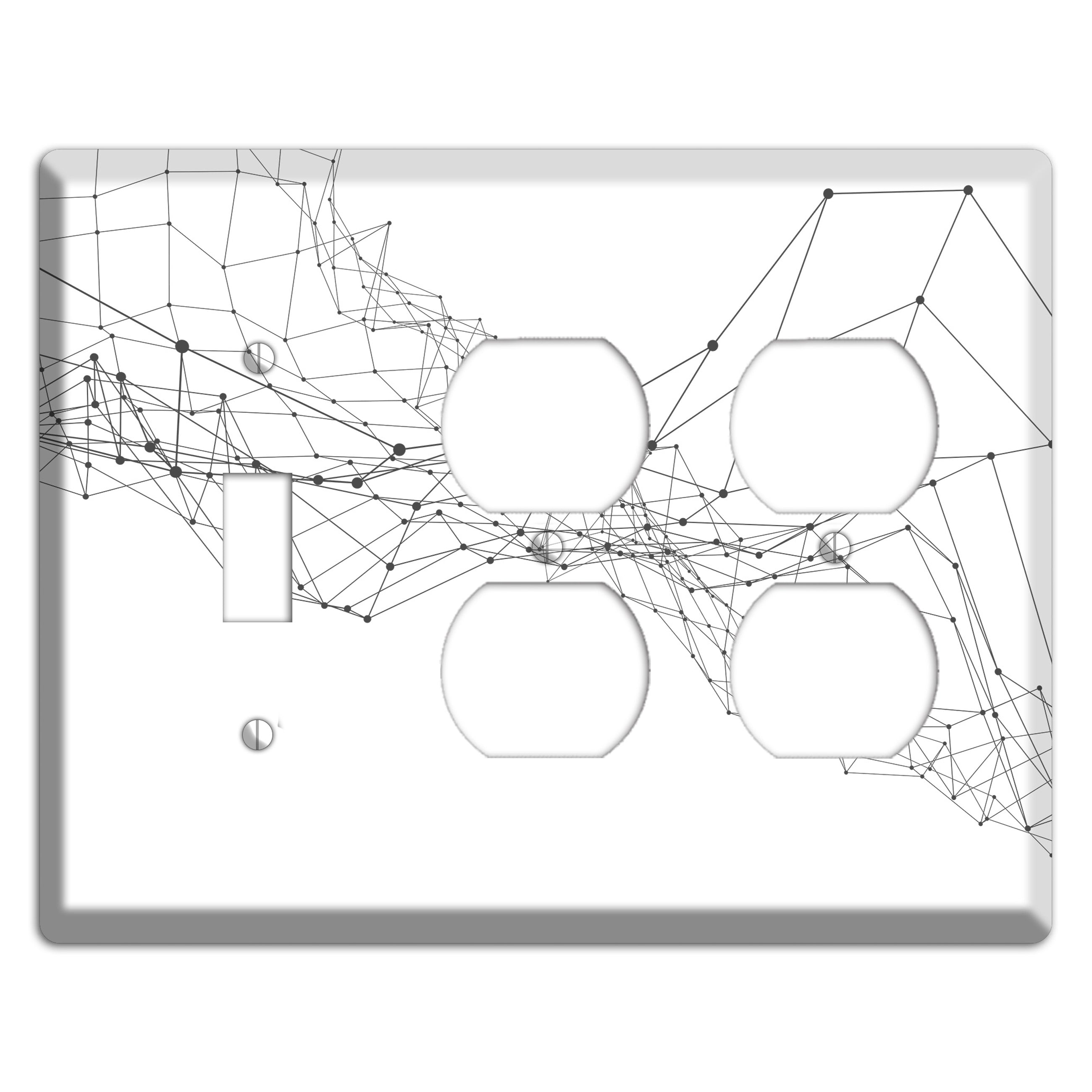 Drift Network Collapse Toggle / 2 Duplex Wallplate