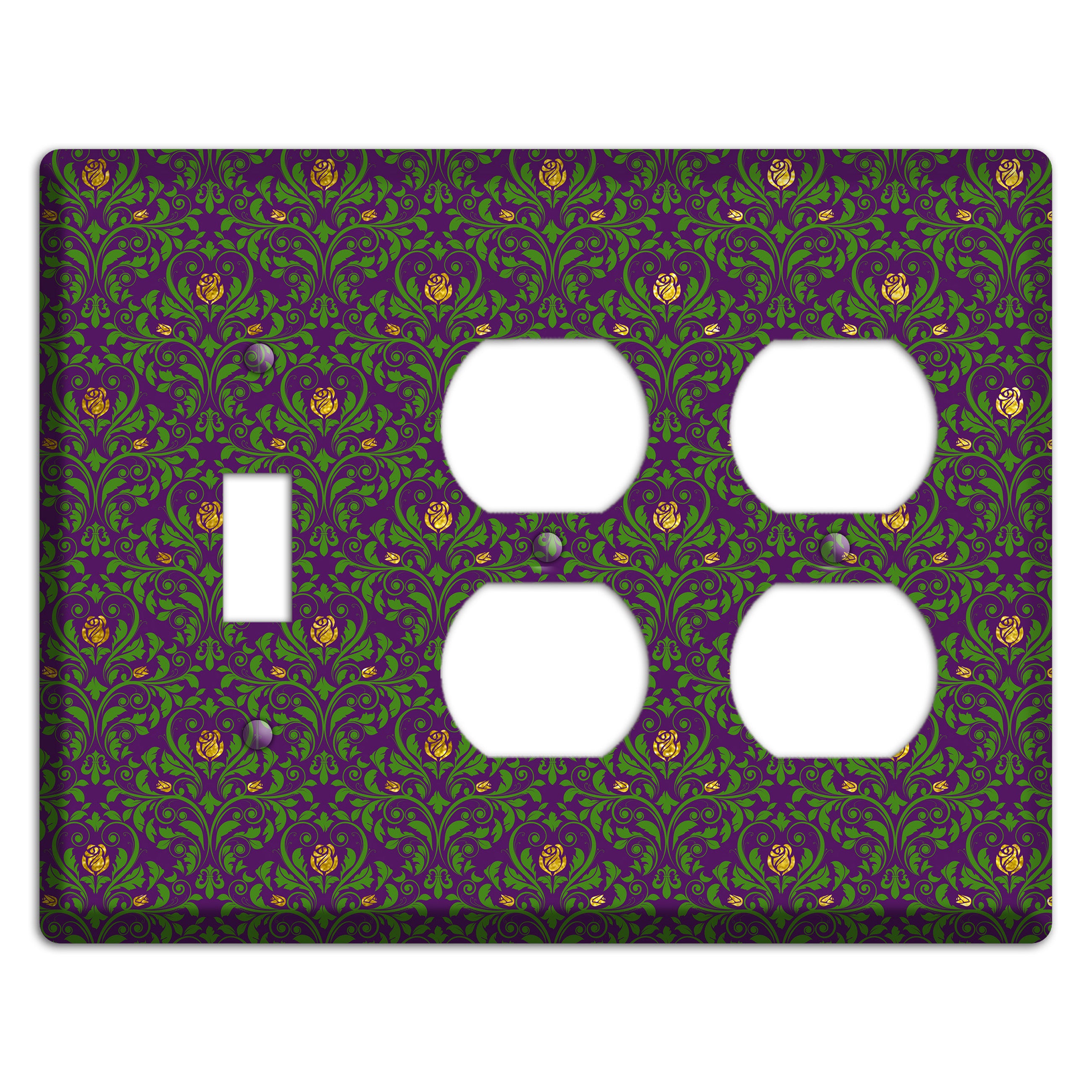 Jester’s Damask Toggle / 2 Duplex Wallplate
