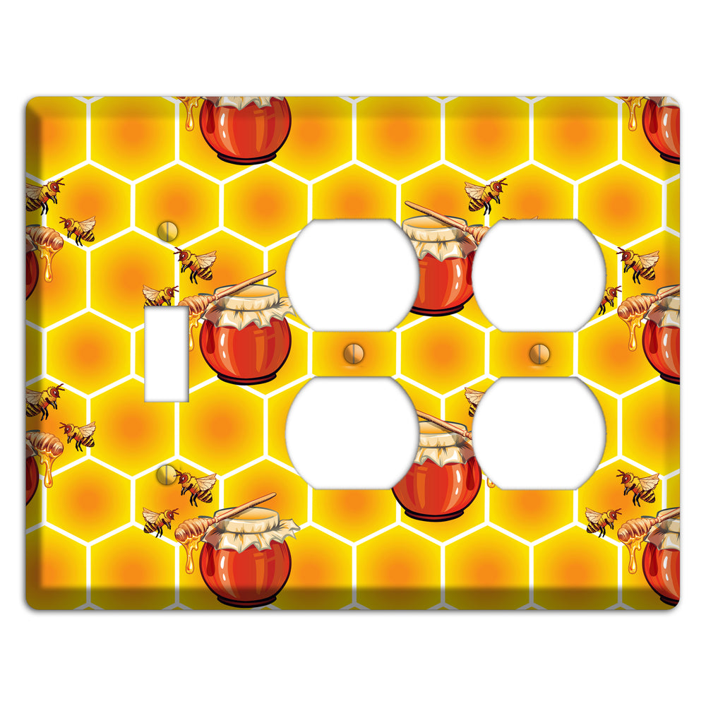 Harvest Season Repeating Toggle / 2 Duplex Wallplate