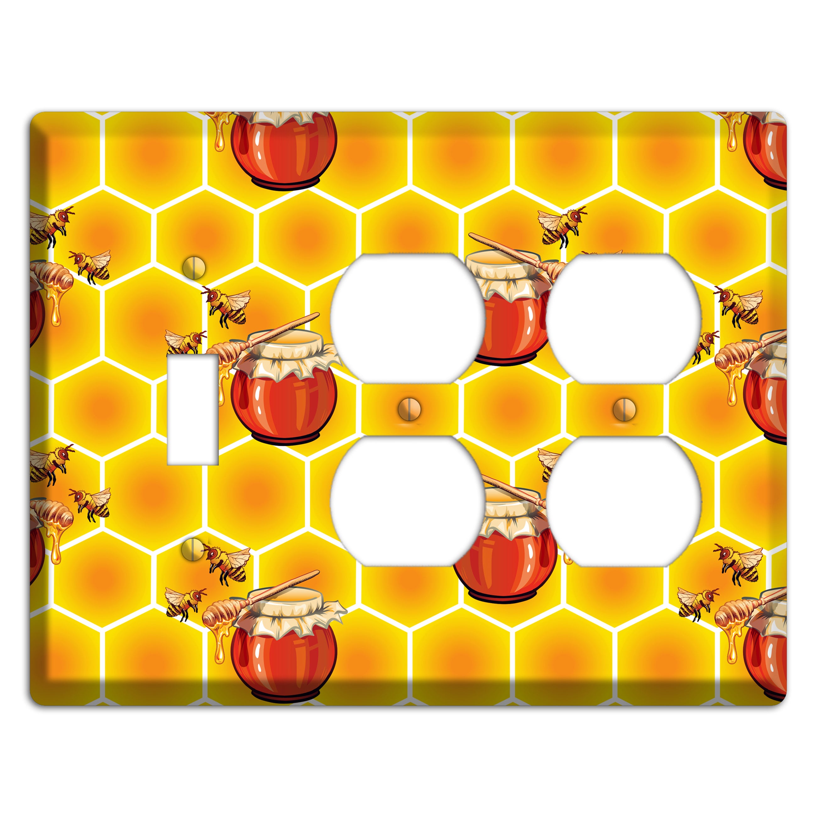 Harvest Season Repeating Toggle / 2 Duplex Wallplate