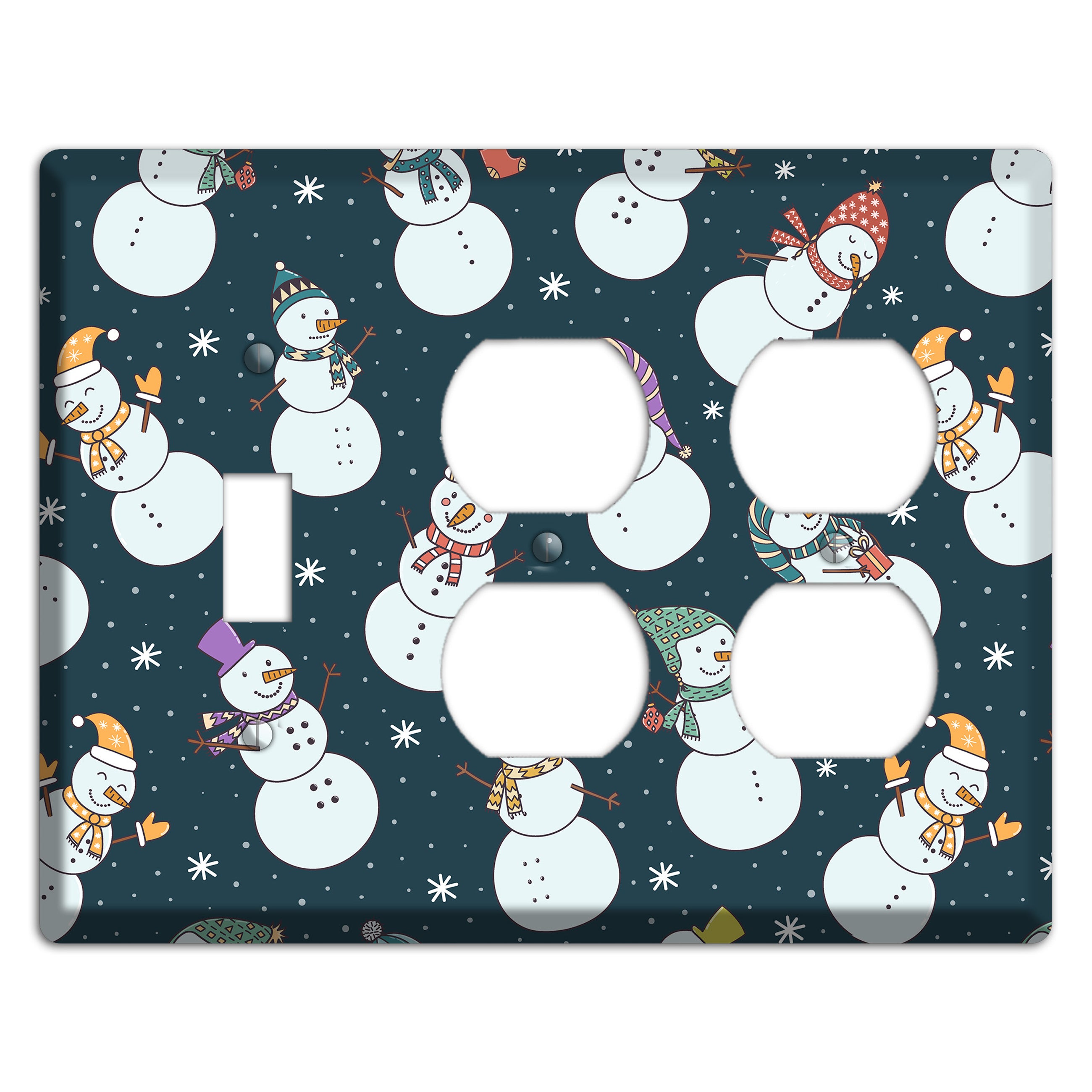 Snowman Celebration Toggle / 2 Duplex Wallplate