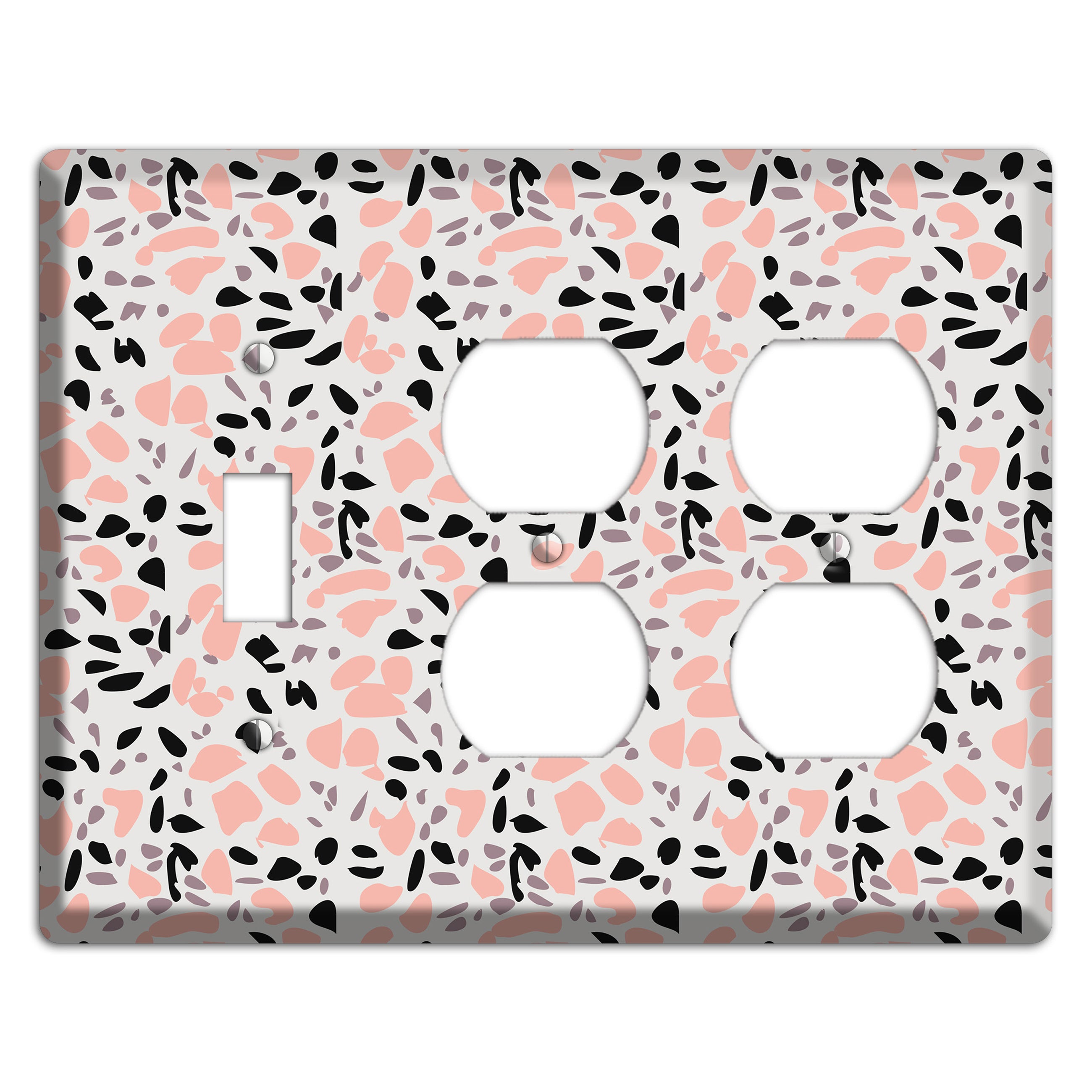 Rose Noir Confetti Toggle / 2 Duplex Wallplate