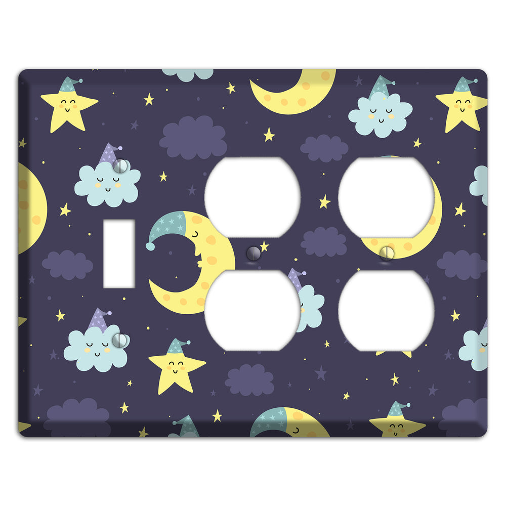 Moon & Star Wishes Toggle / 2 Duplex Wallplate