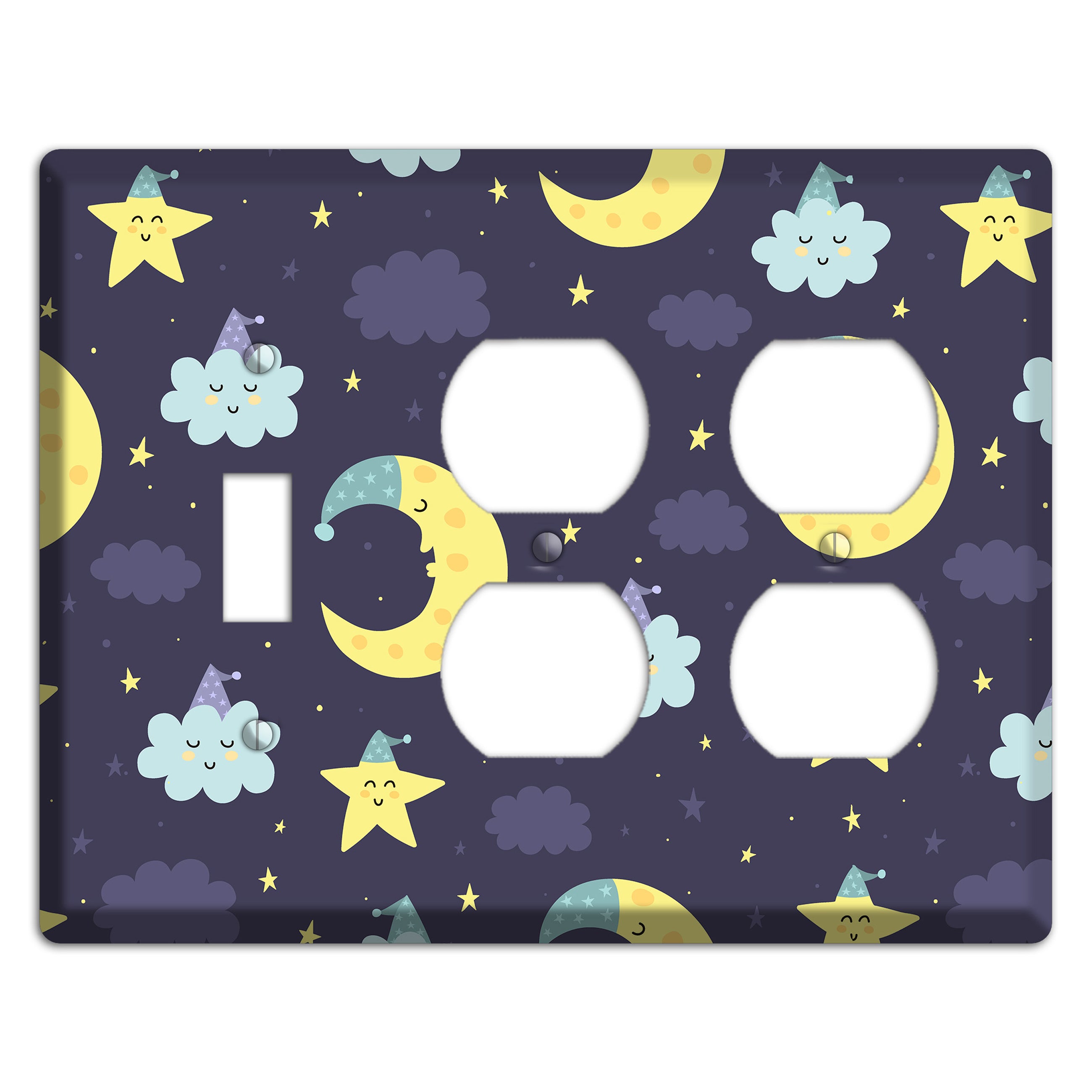 Moon & Star Wishes Toggle / 2 Duplex Wallplate