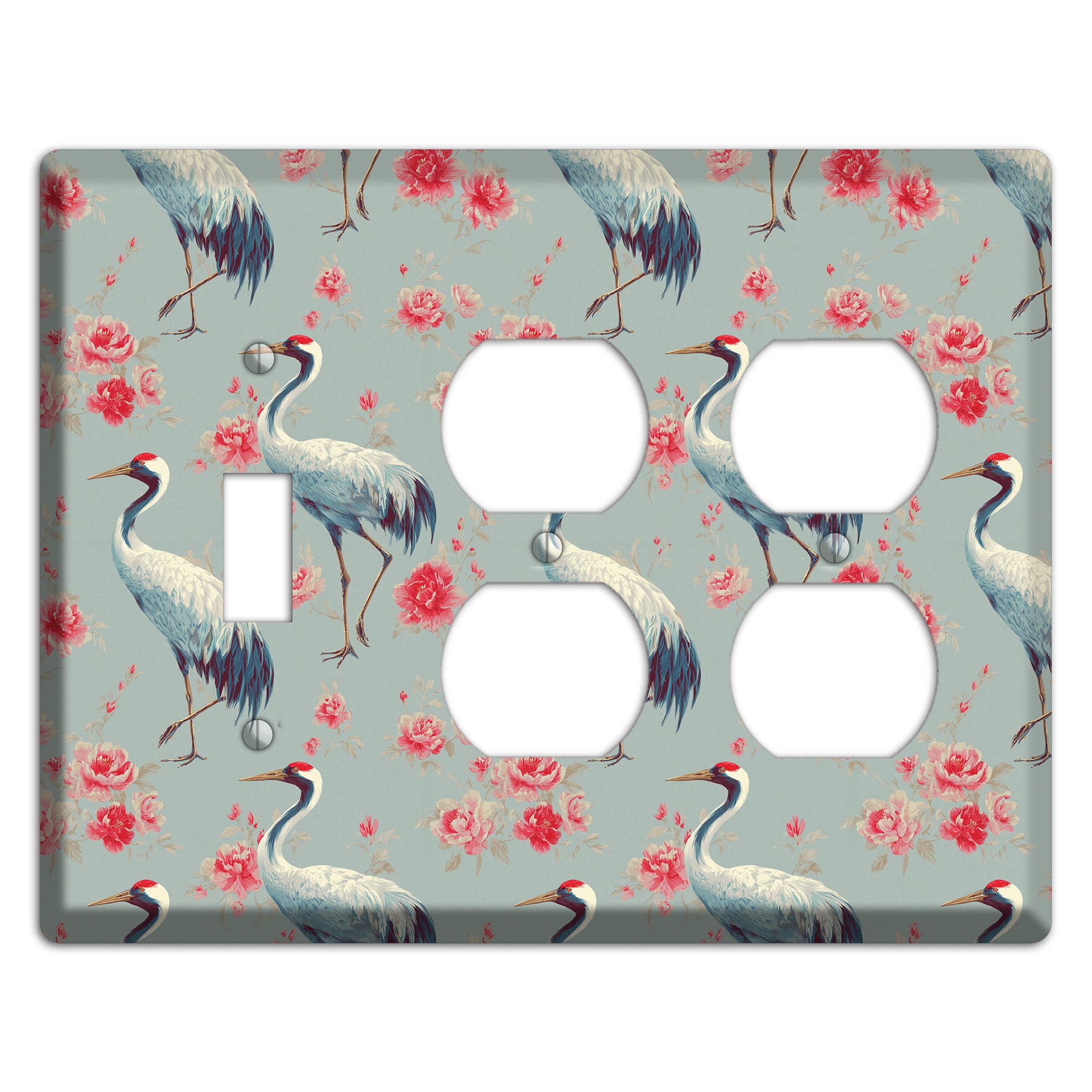 Rose Mist Vigil Toggle / 2 Duplex Wallplate