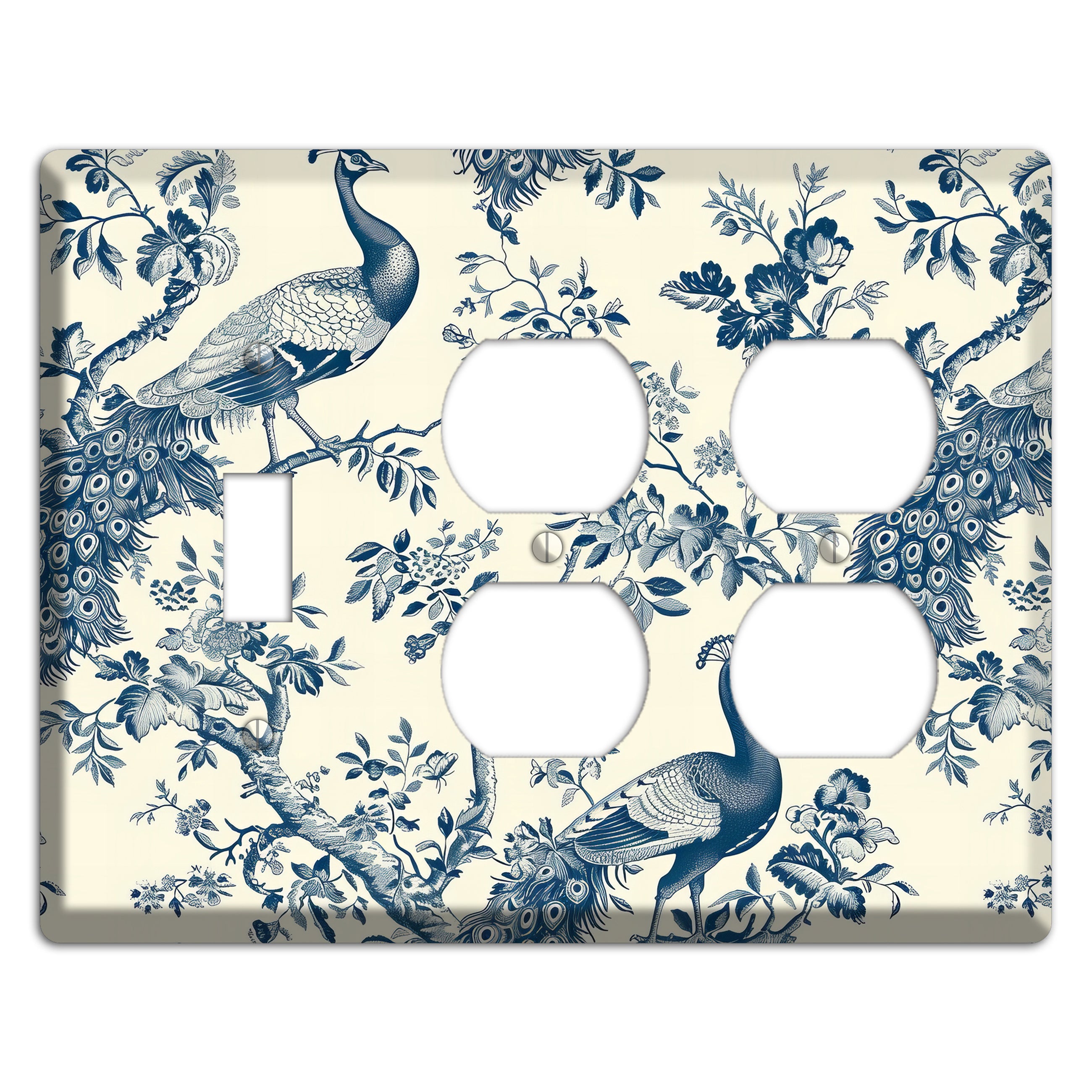 Peacock Court Toggle / 2 Duplex Wallplate