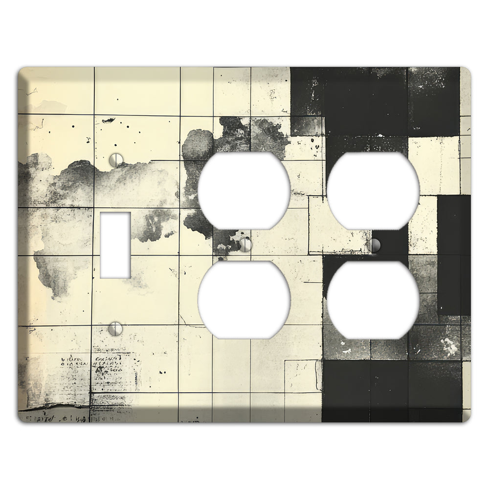 Fractured Cartography Toggle / 2 Duplex Wallplate