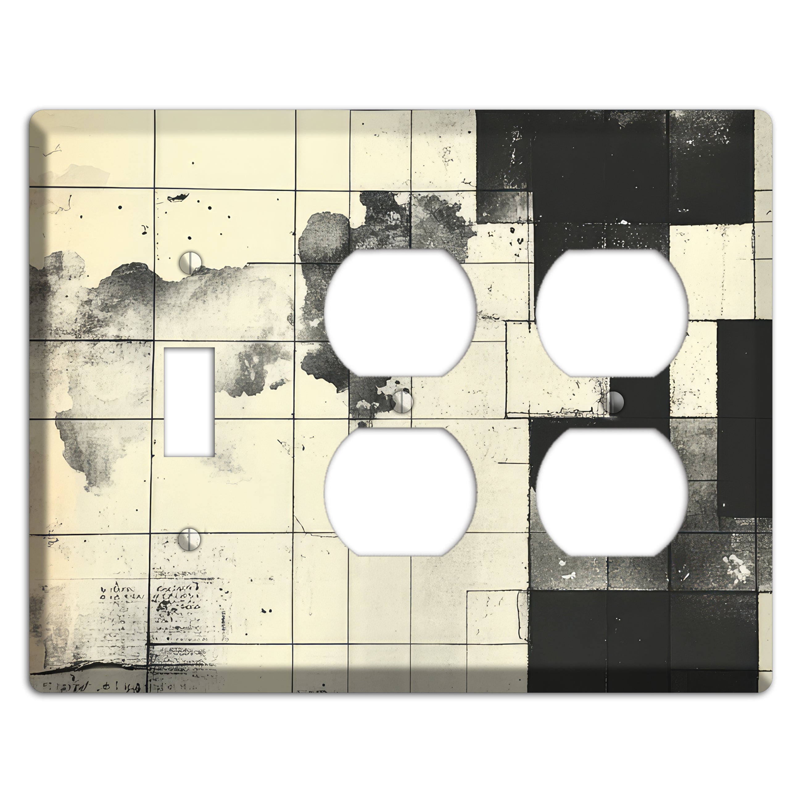 Fractured Cartography Toggle / 2 Duplex Wallplate