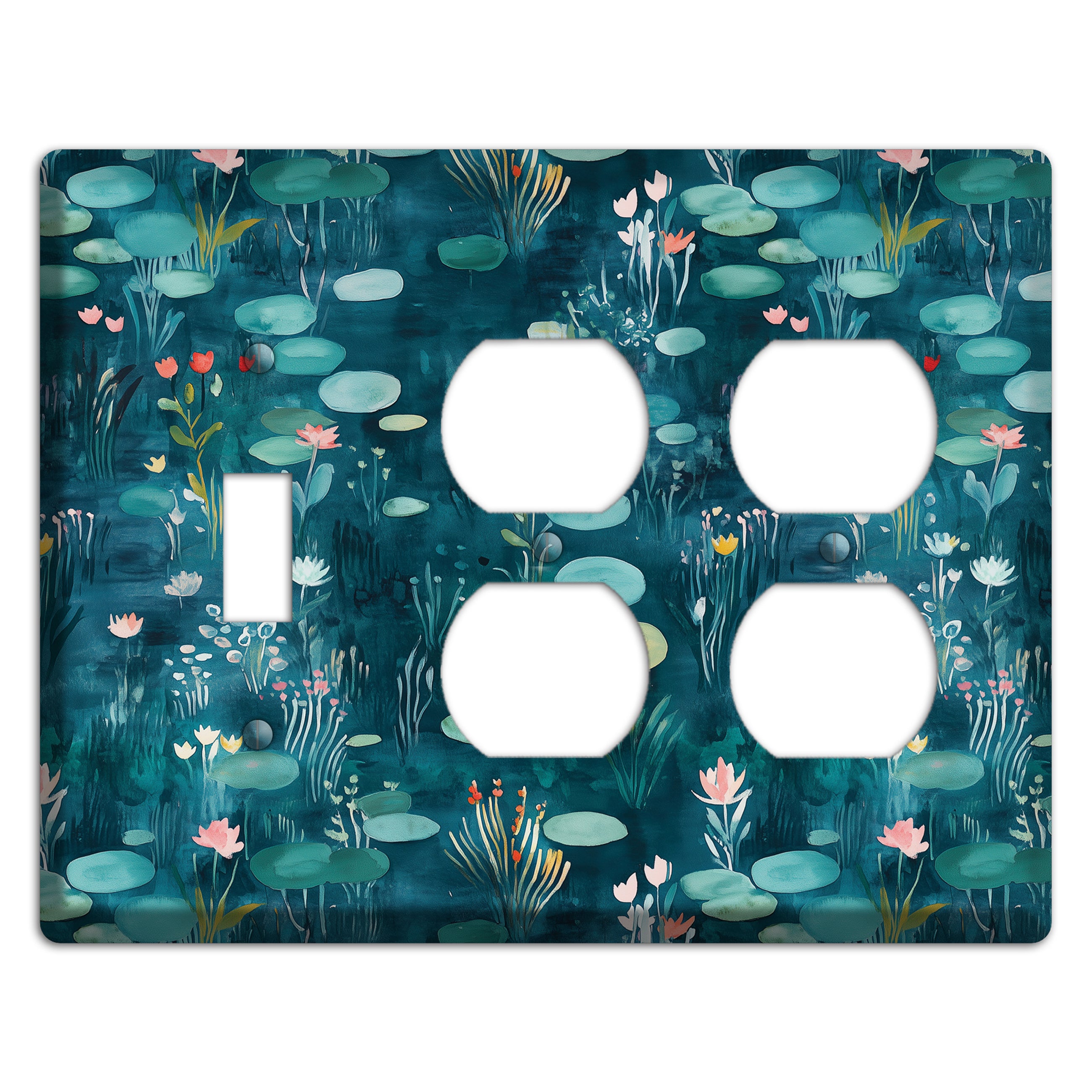 Lily Pond Reverie Toggle / 2 Duplex Wallplate