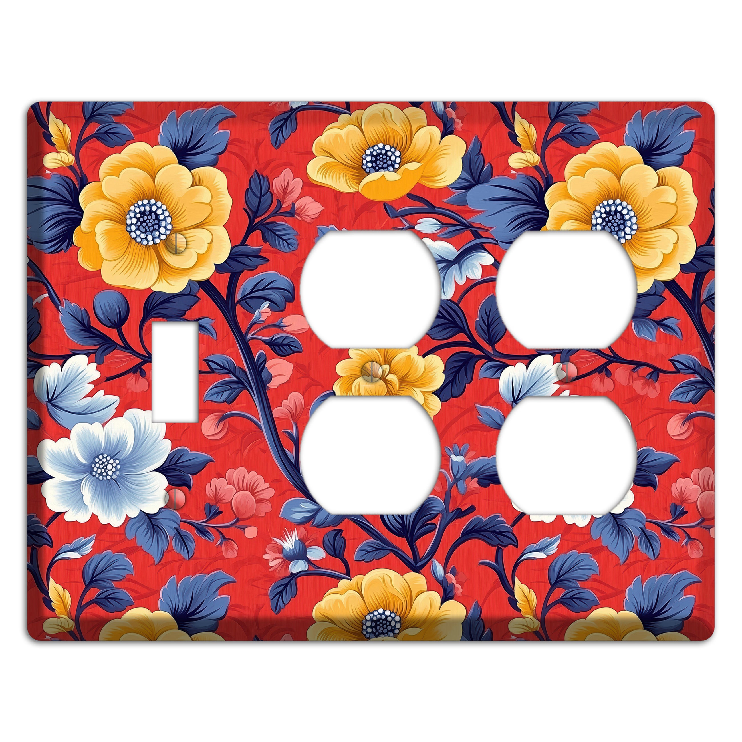 Scarlet Garden Reverie Toggle / 2 Duplex Wallplate