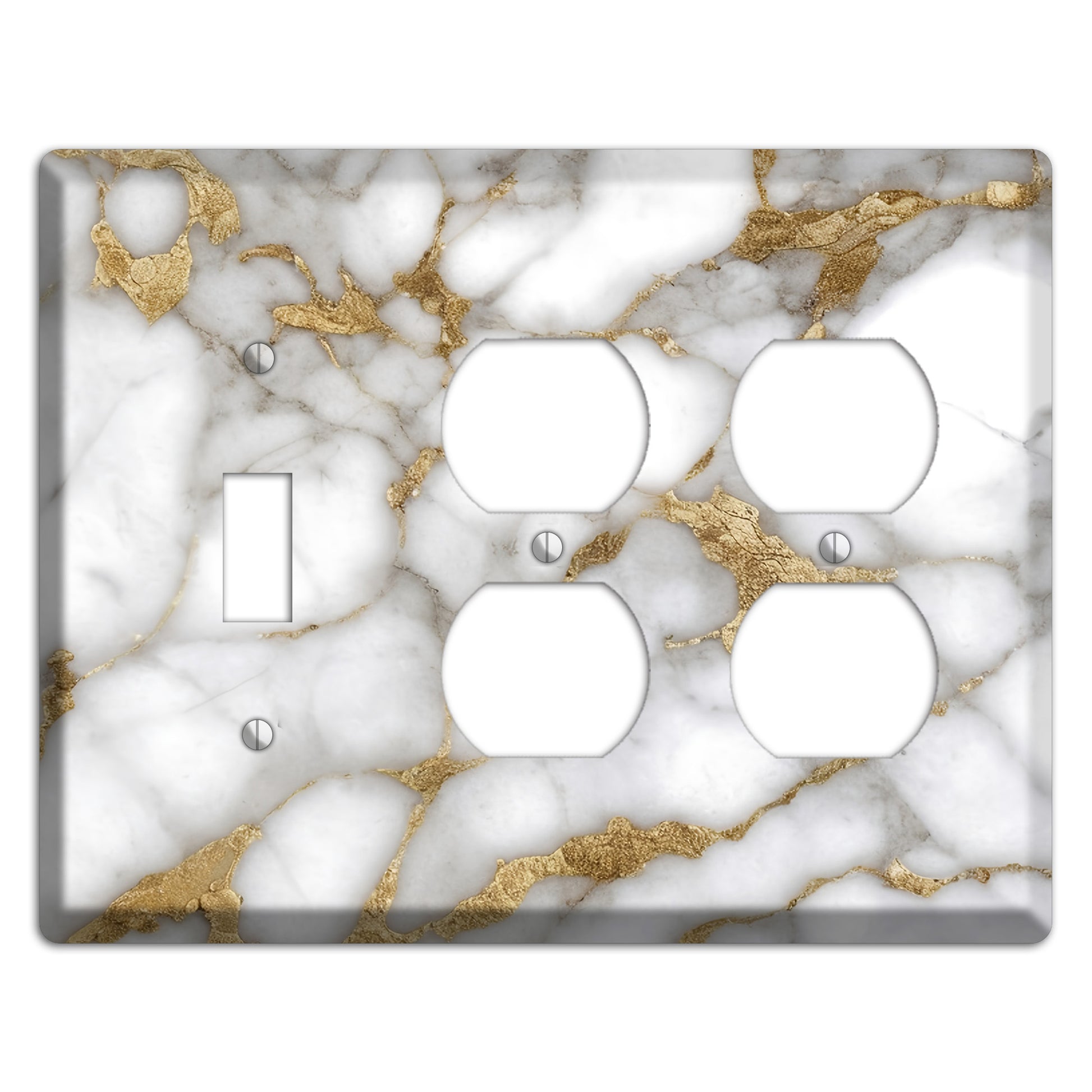 Twine Marble Toggle / 2 Duplex Wallplate