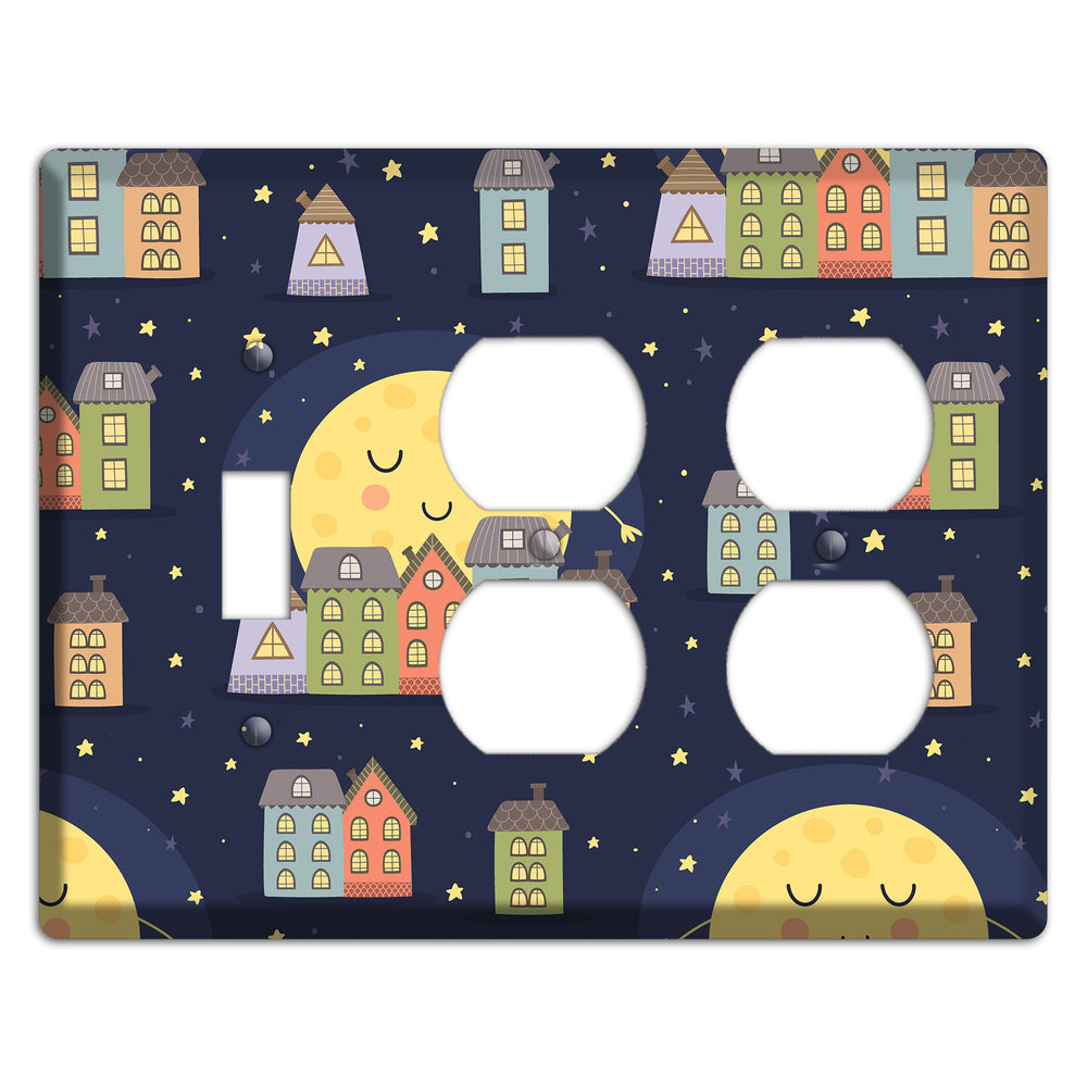 Sleepy Town Toggle / 2 Duplex Wallplate