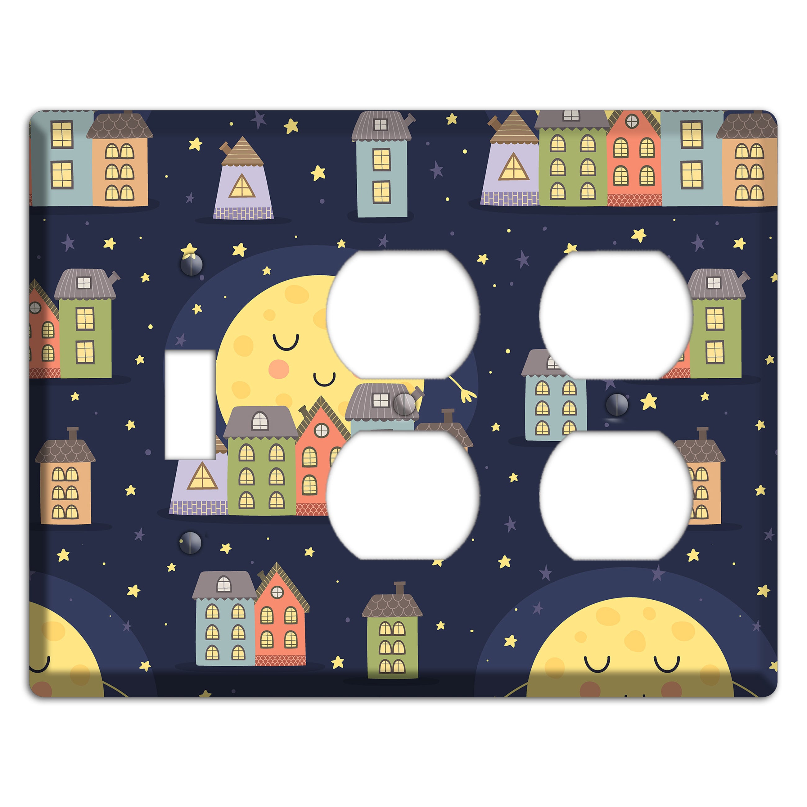 Sleepy Town Toggle / 2 Duplex Wallplate