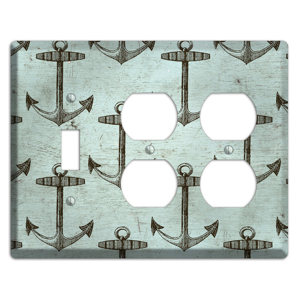 Anchored in Time Toggle / 2 Duplex Wallplate