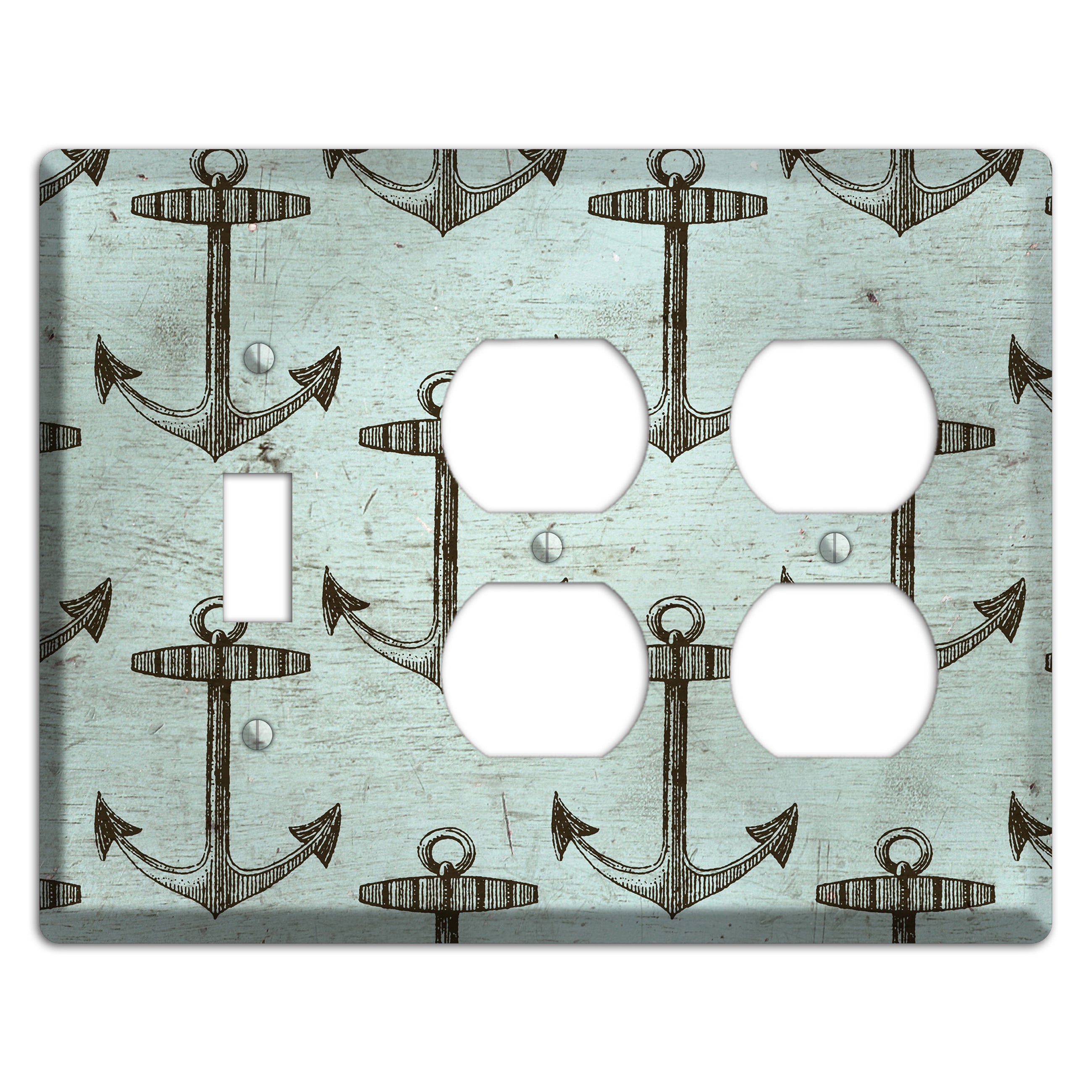 Anchored in Time Toggle / 2 Duplex Wallplate