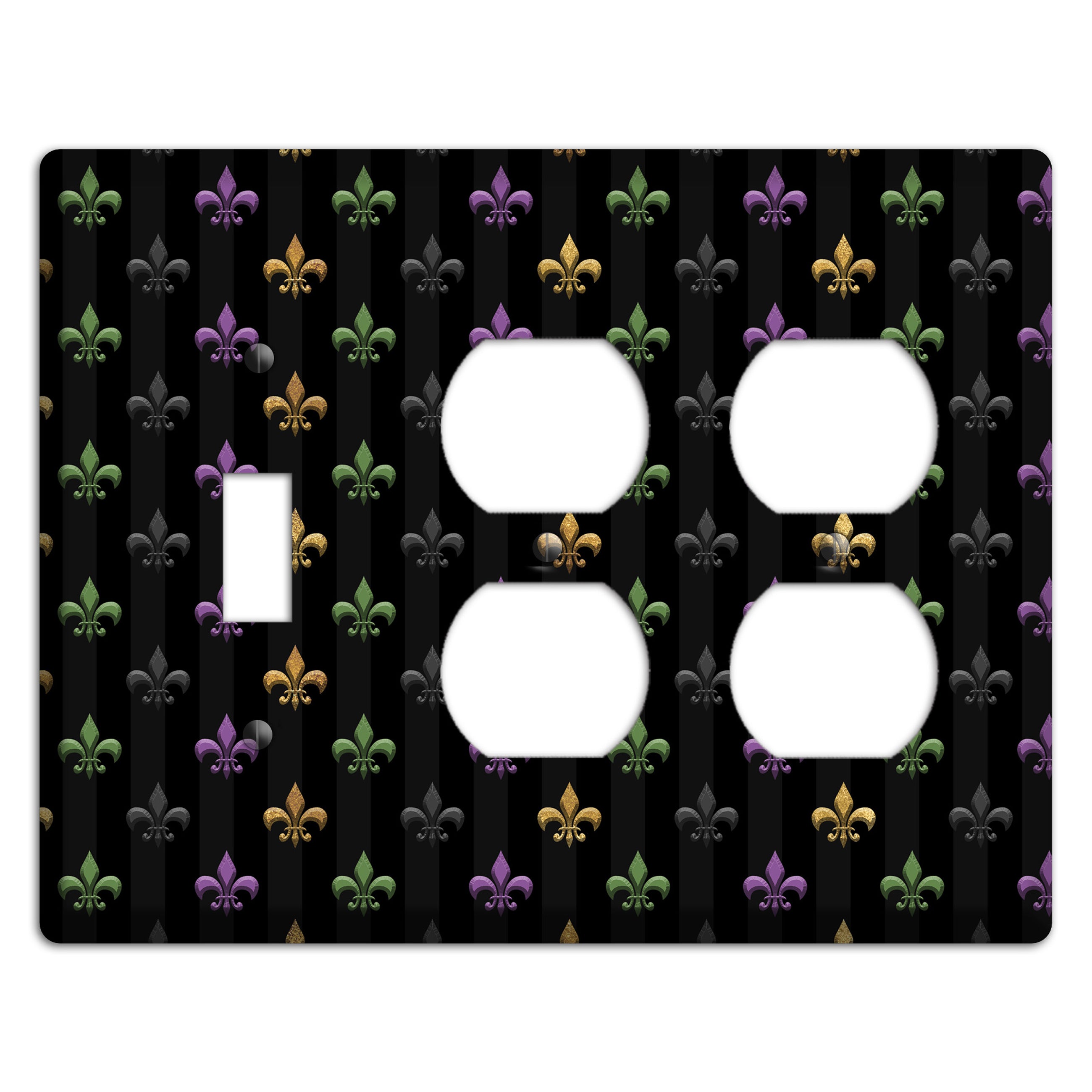 Midnight Fleur Toggle / 2 Duplex Wallplate
