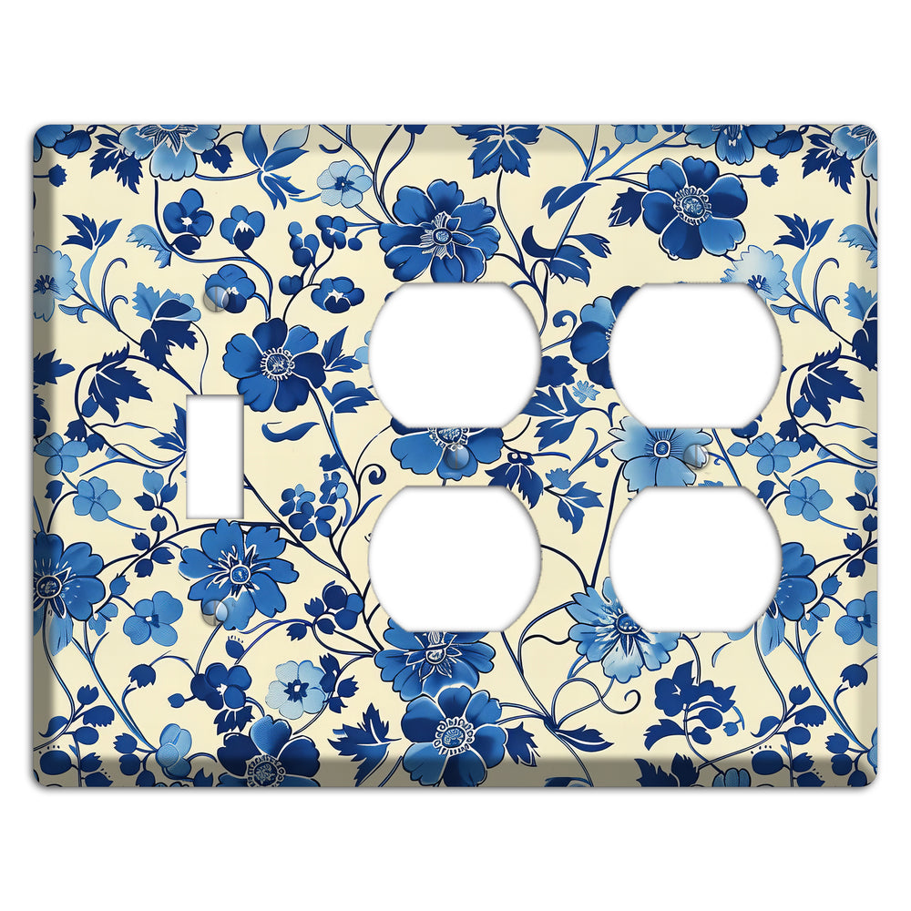 Porcelain Garden Riot Toggle / 2 Duplex Wallplate