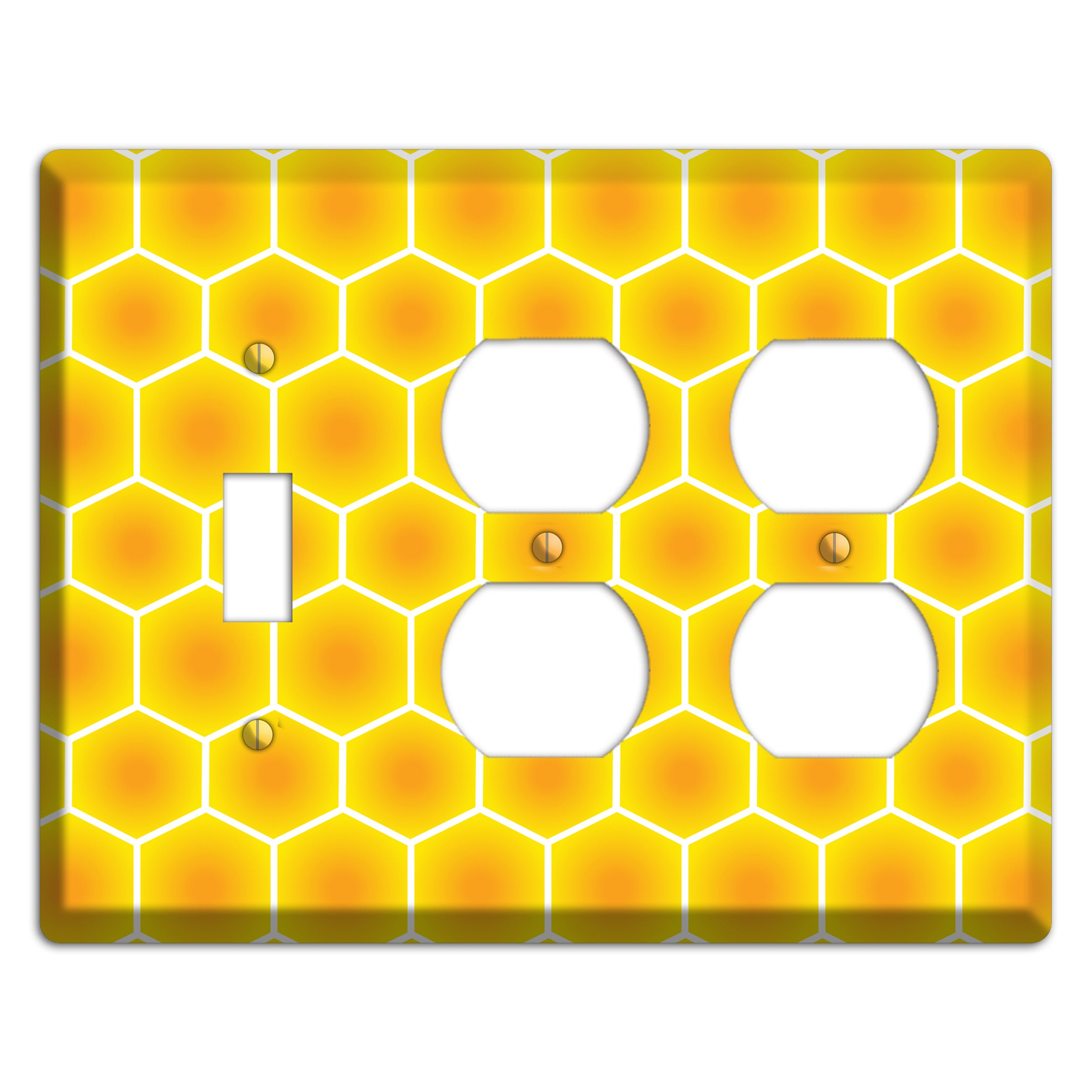 Liquid Gold Grid Toggle / 2 Duplex Wallplate