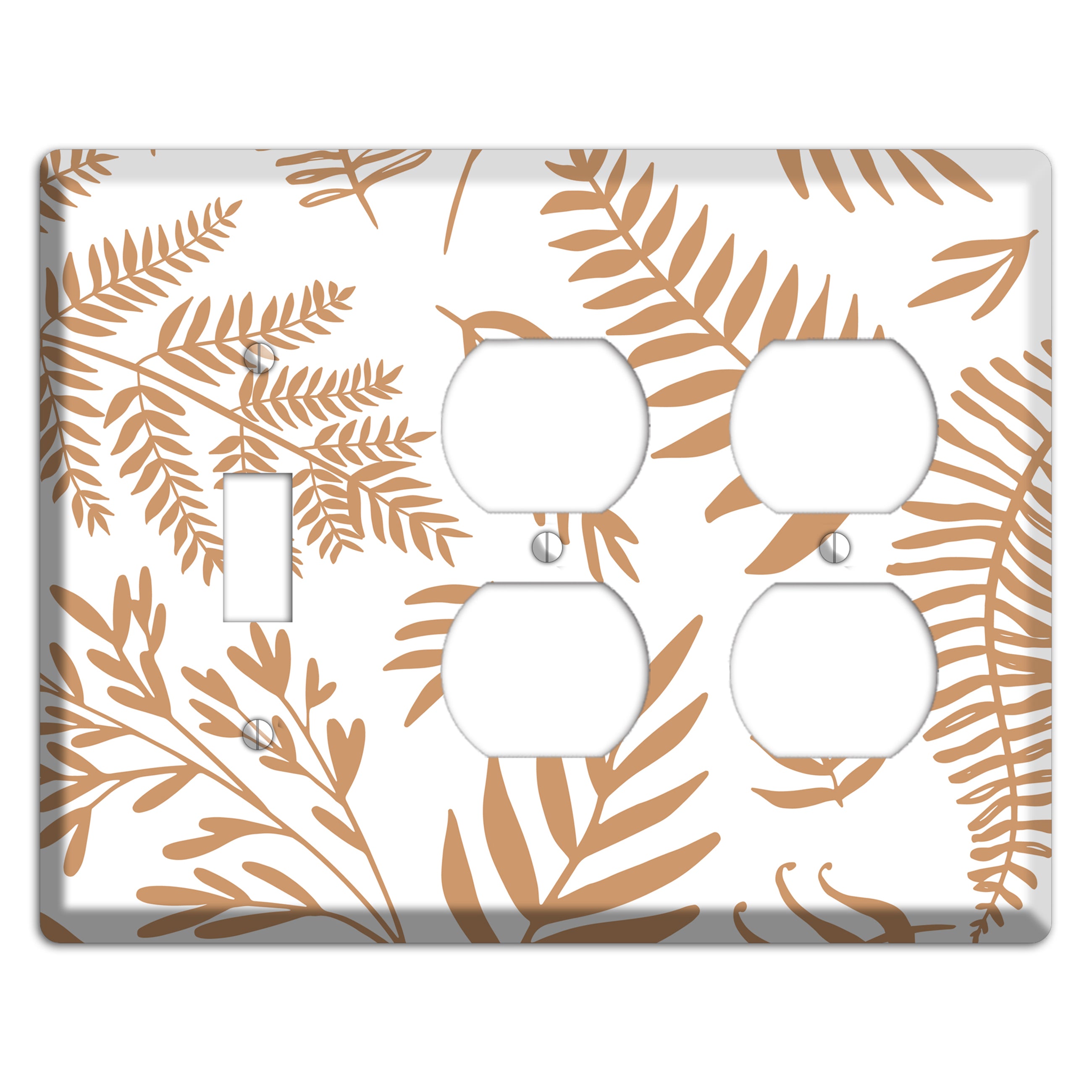 Scattered Fronds Toggle / 2 Duplex Wallplate