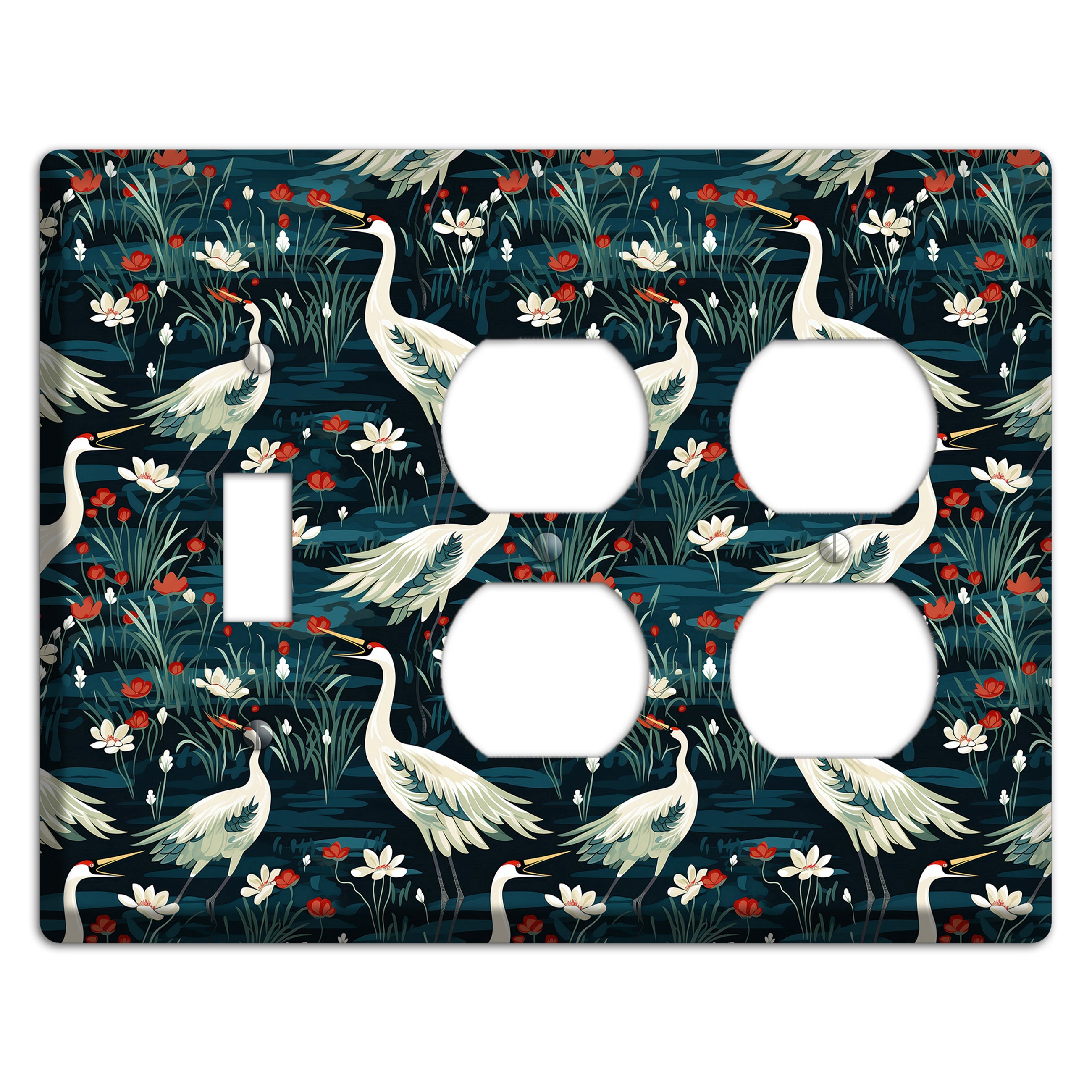 Midnight Lotus Marsh Toggle / 2 Duplex Wallplate