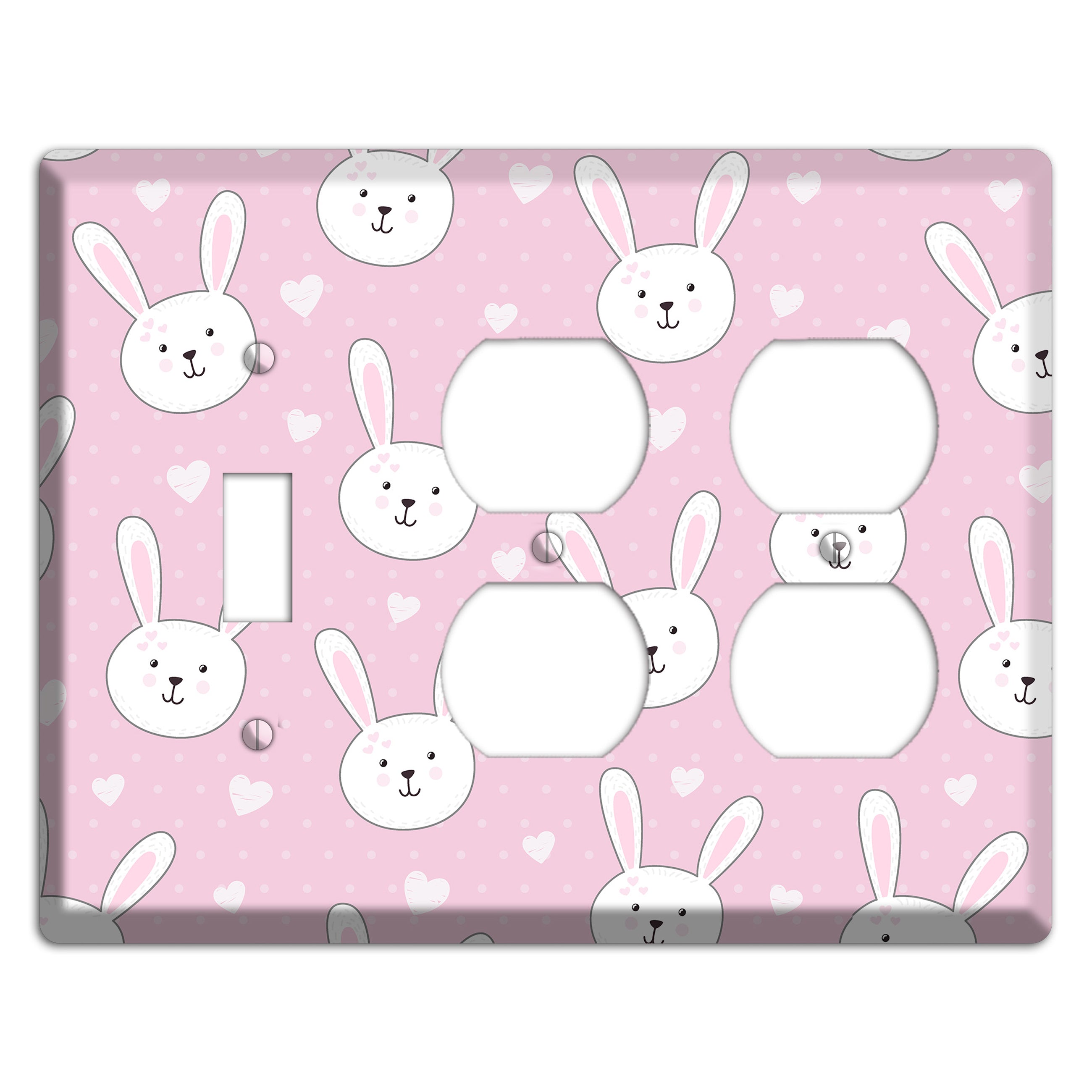 Bunny Love Toggle / 2 Duplex Wallplate