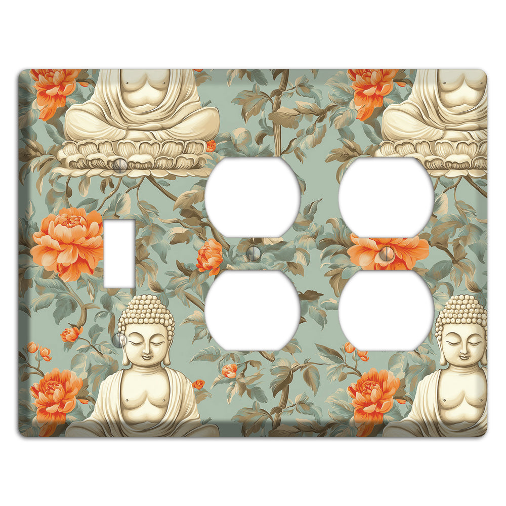 Lotus & Peony Toggle / 2 Duplex Wallplate