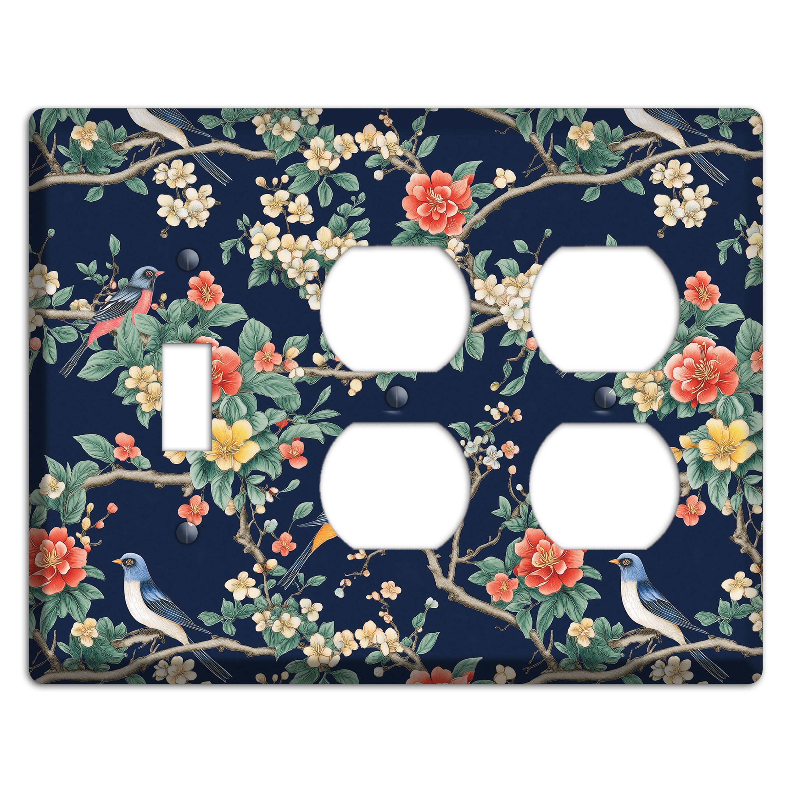 Songbirds & Blossoms Toggle / 2 Duplex Wallplate