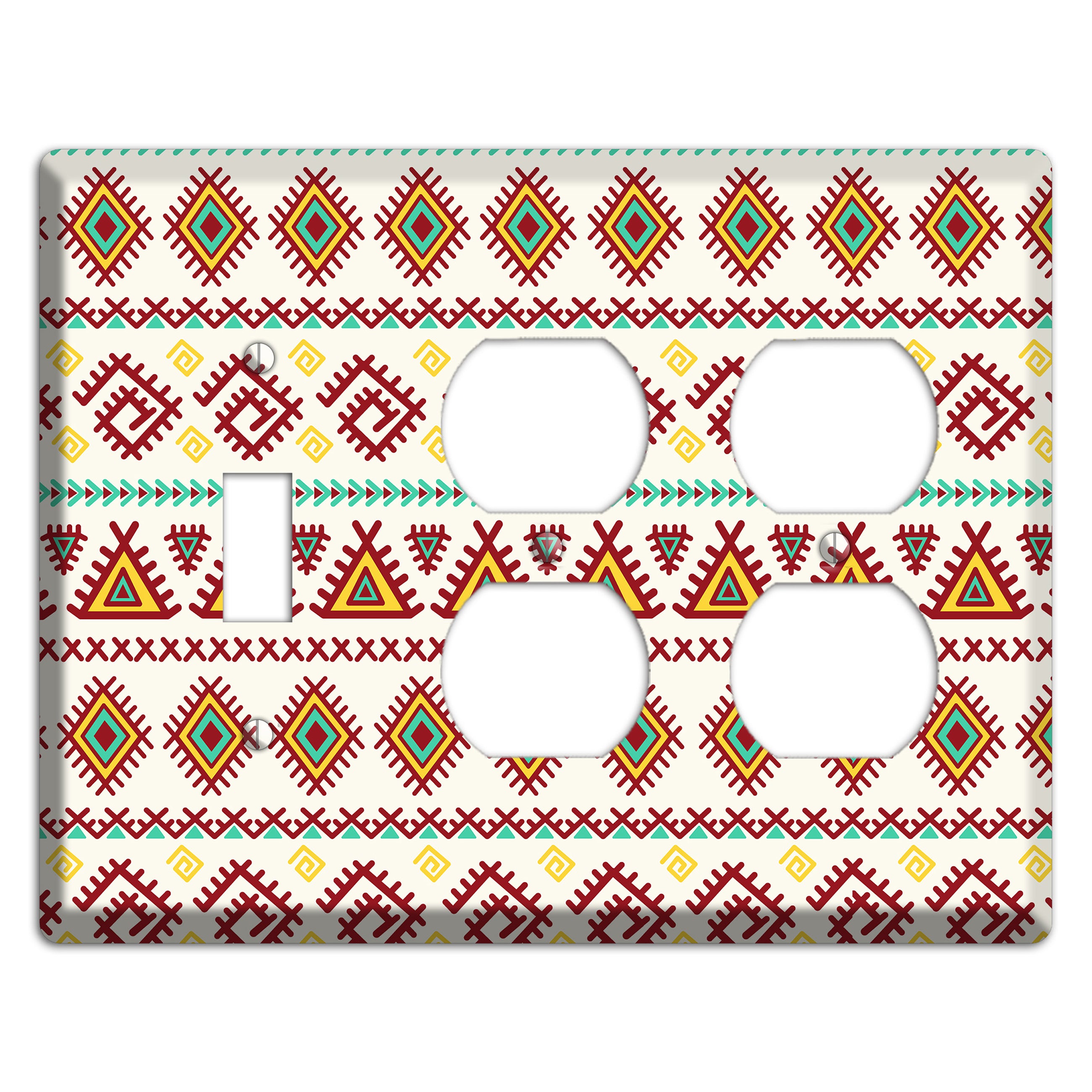 Crimson Tapestry Toggle / 2 Duplex Wallplate
