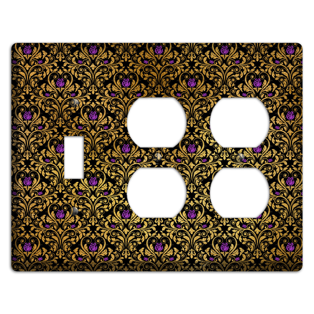 Gilded Masquerade Toggle / 2 Duplex Wallplate