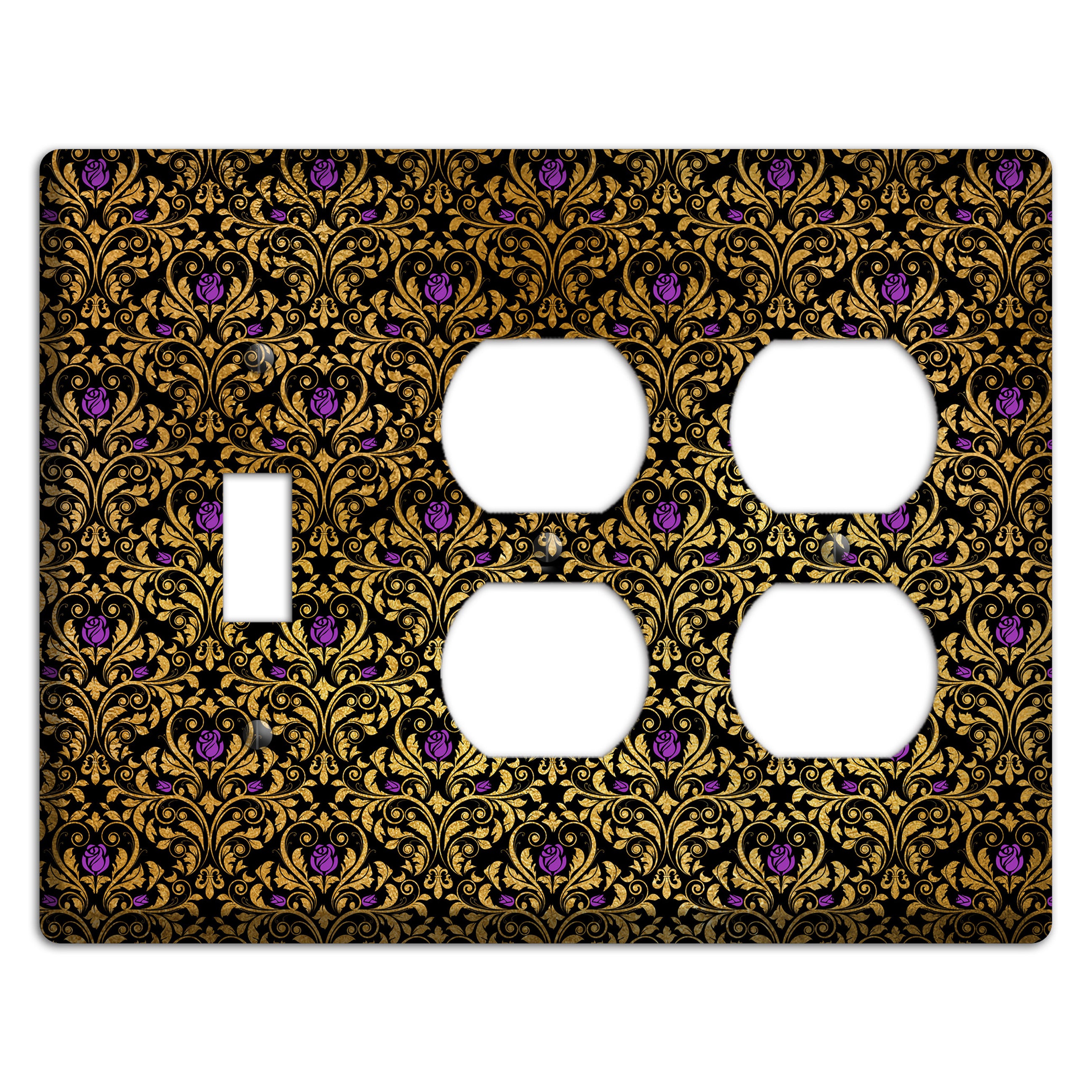 Gilded Masquerade Toggle / 2 Duplex Wallplate