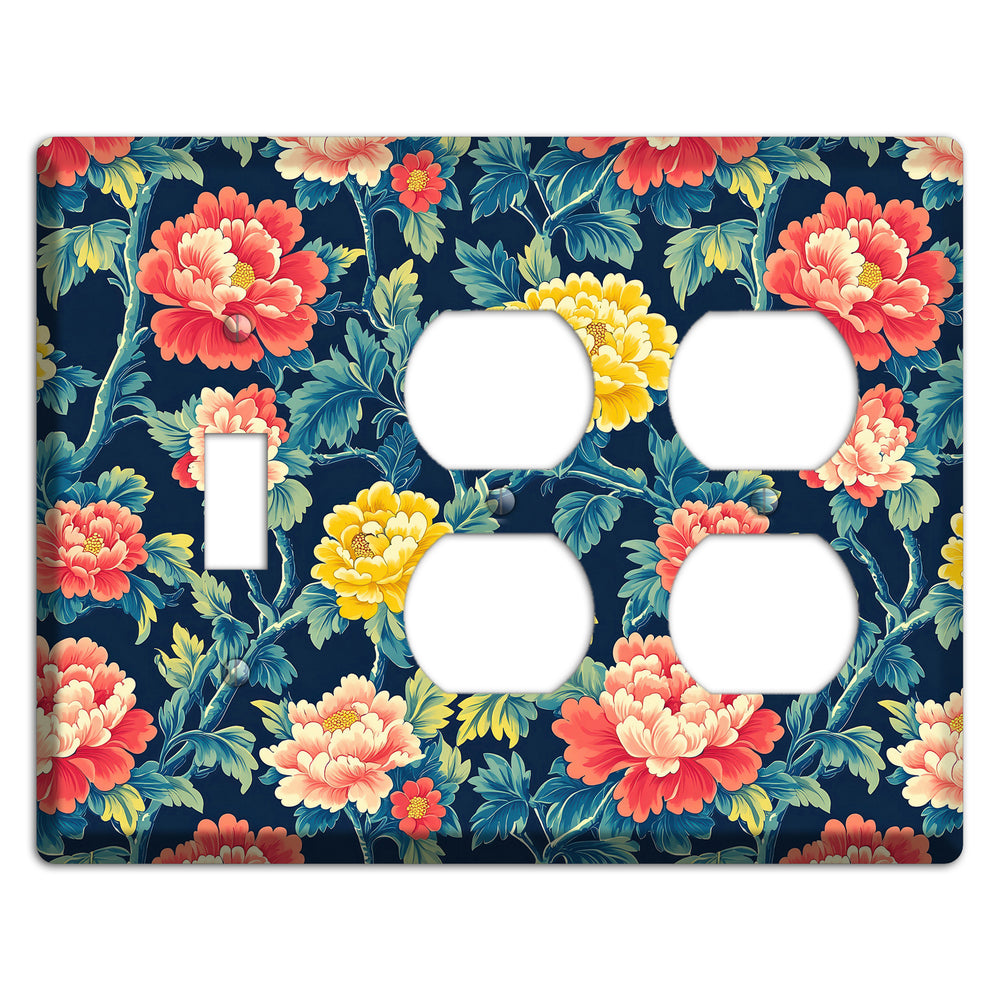 Peony & Bough Toggle / 2 Duplex Wallplate