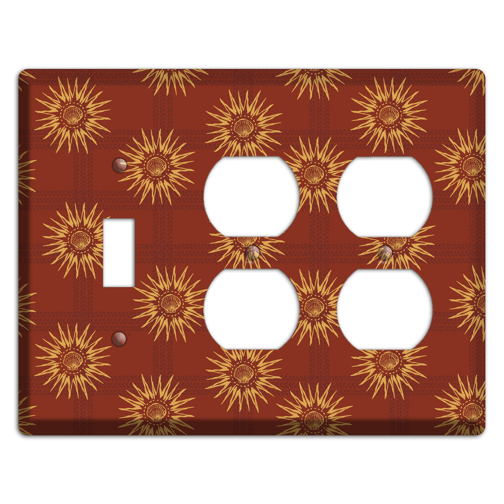 Russet Sun Plaid Toggle / 2 Duplex Wallplate
