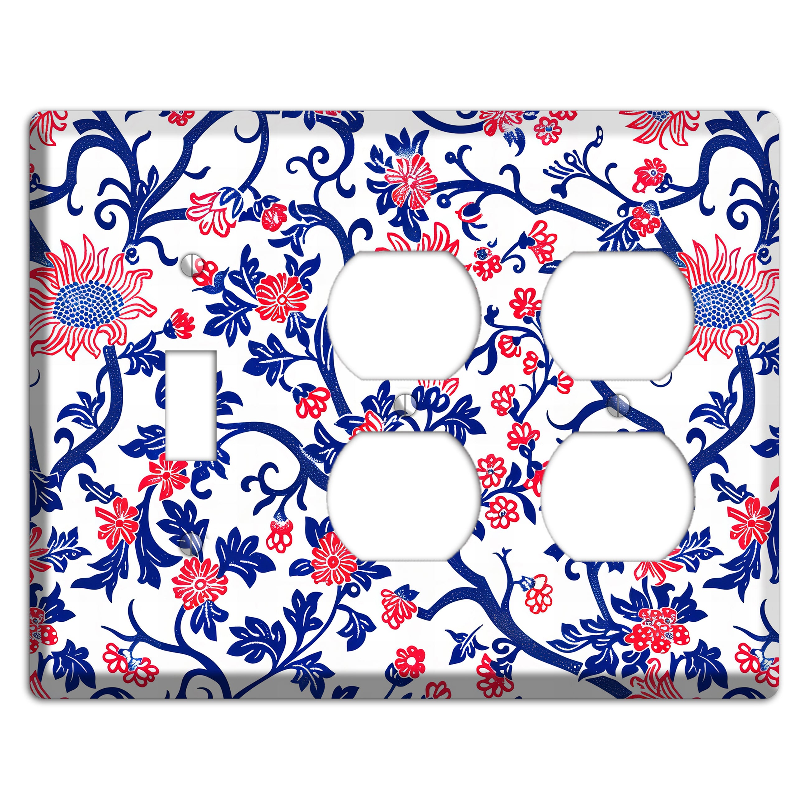 Crimson Vine Riot Toggle / 2 Duplex Wallplate