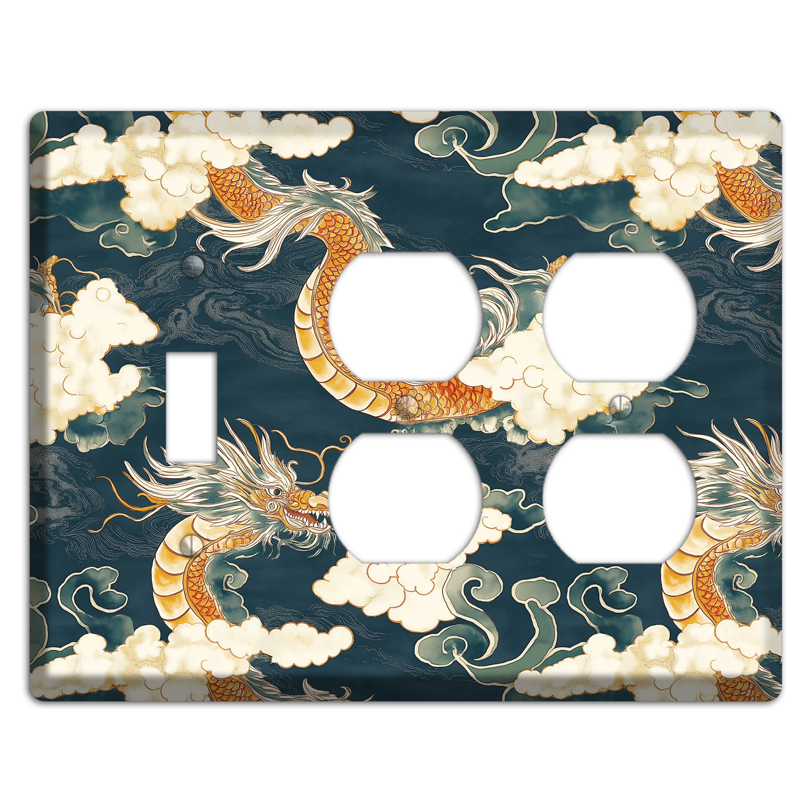 Celestial Serpent Sky Toggle / 2 Duplex Wallplate