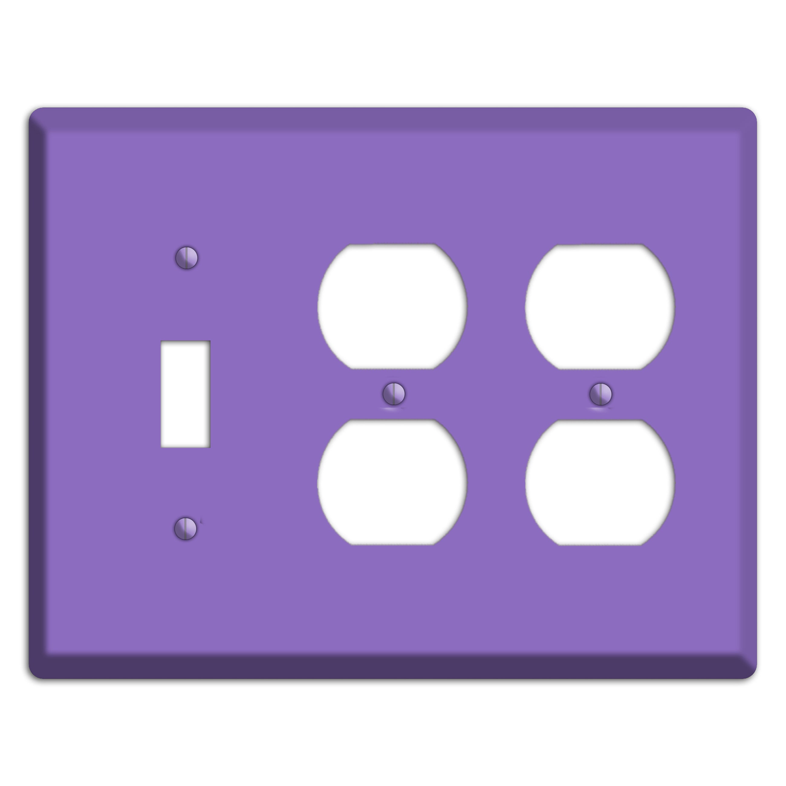 Baxter Violet Bloom Toggle / 2 Duplex Wallplate