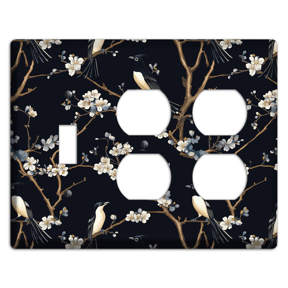 Plum Blossom Vigil Toggle / 2 Duplex Wallplate