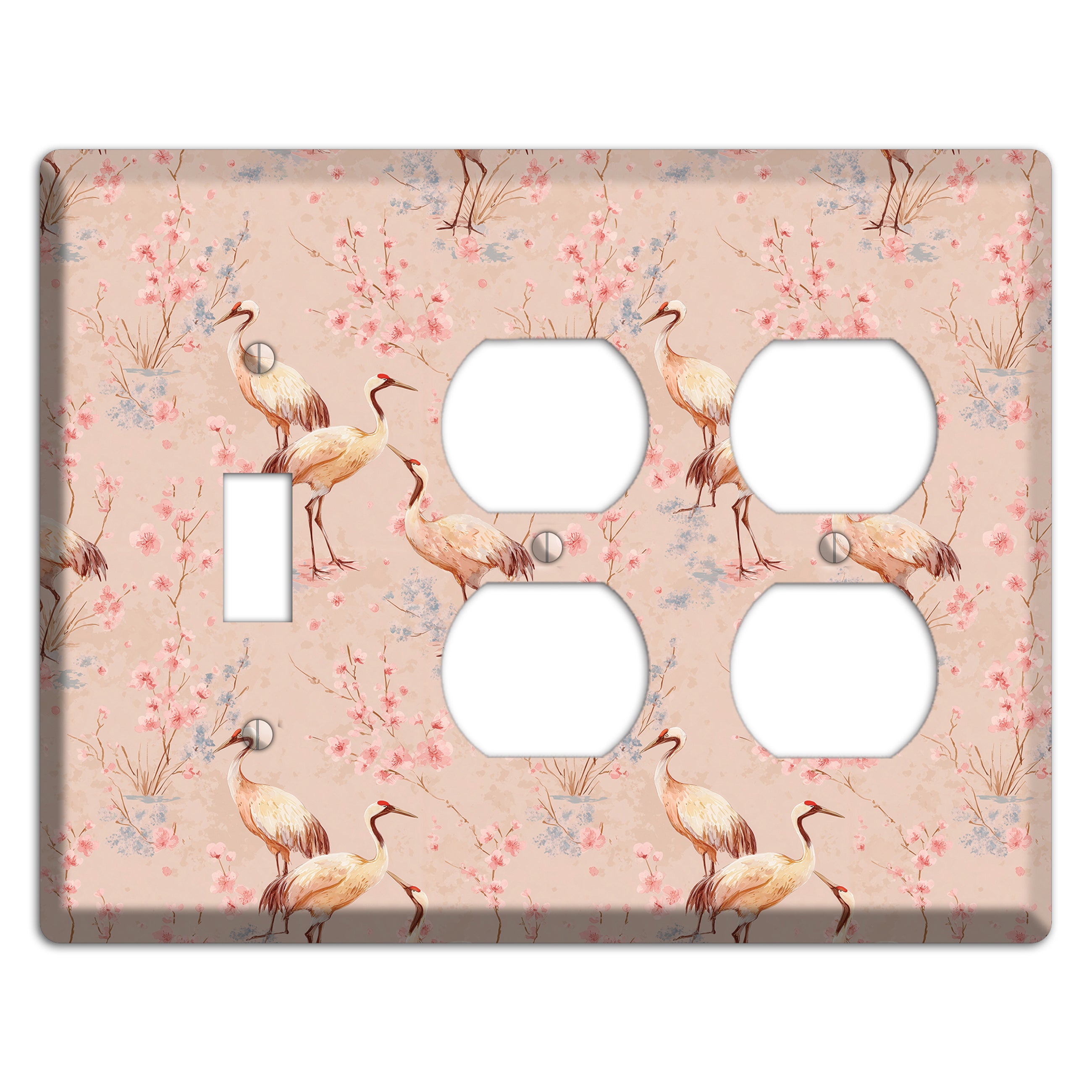 Blush Sakura Passage Toggle / 2 Duplex Wallplate