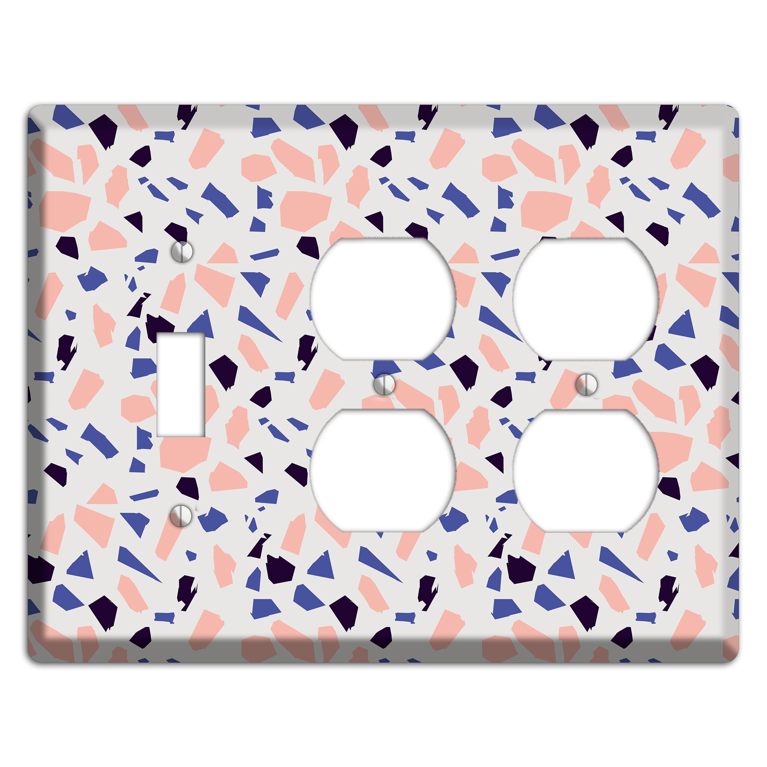 Coral Indigo Burst Toggle / 2 Duplex Wallplate