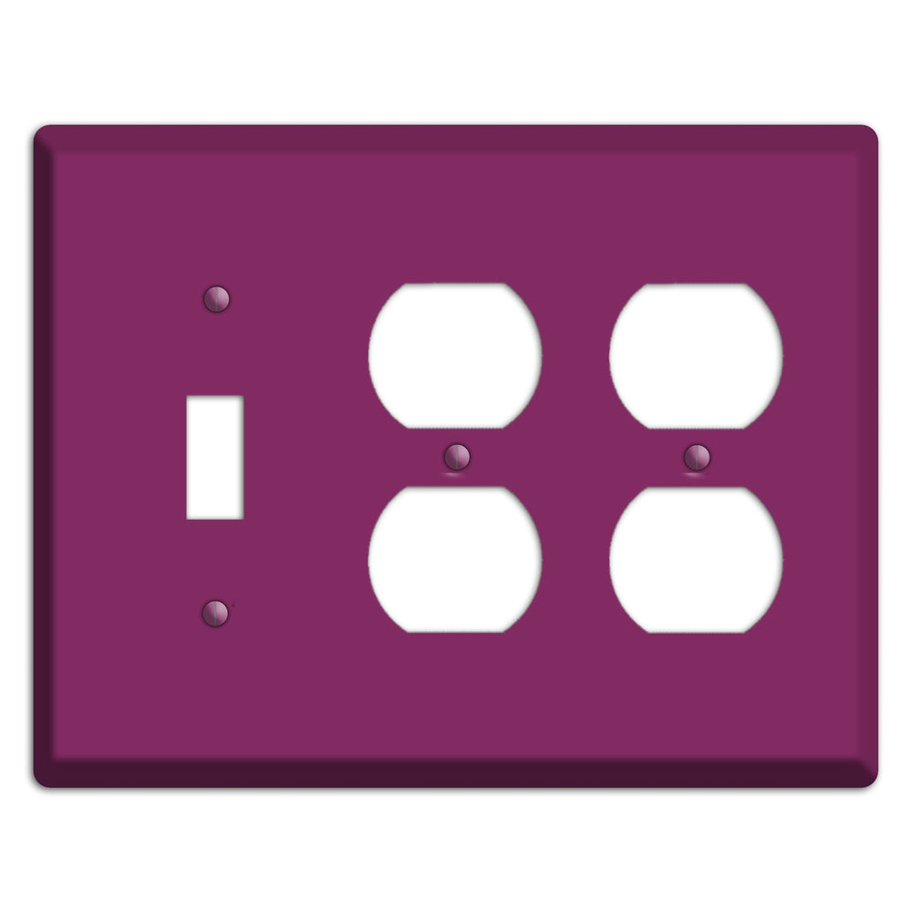 Baxter Plum Wine Toggle / 2 Duplex Wallplate