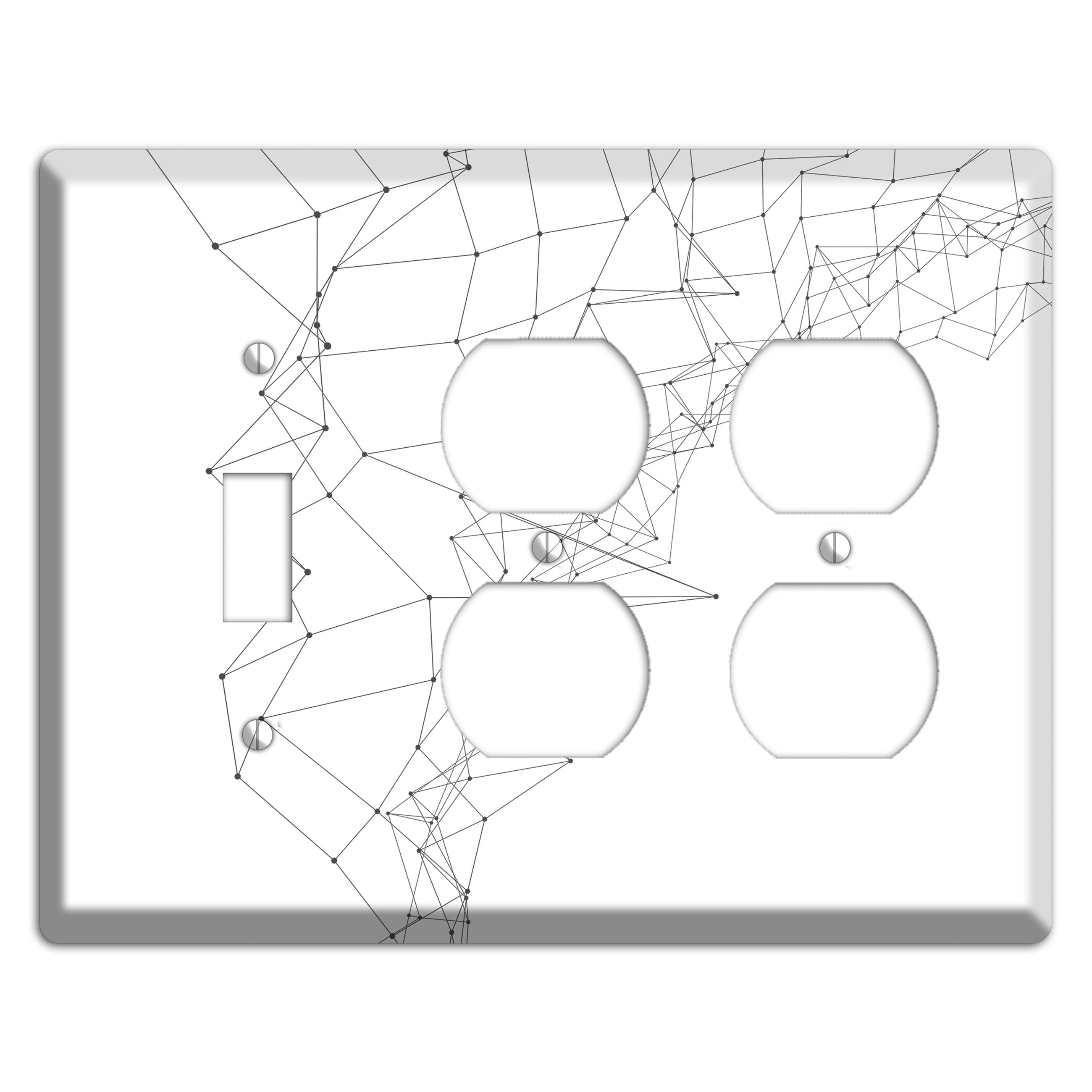 Neural Drift Lines Toggle / 2 Duplex Wallplate