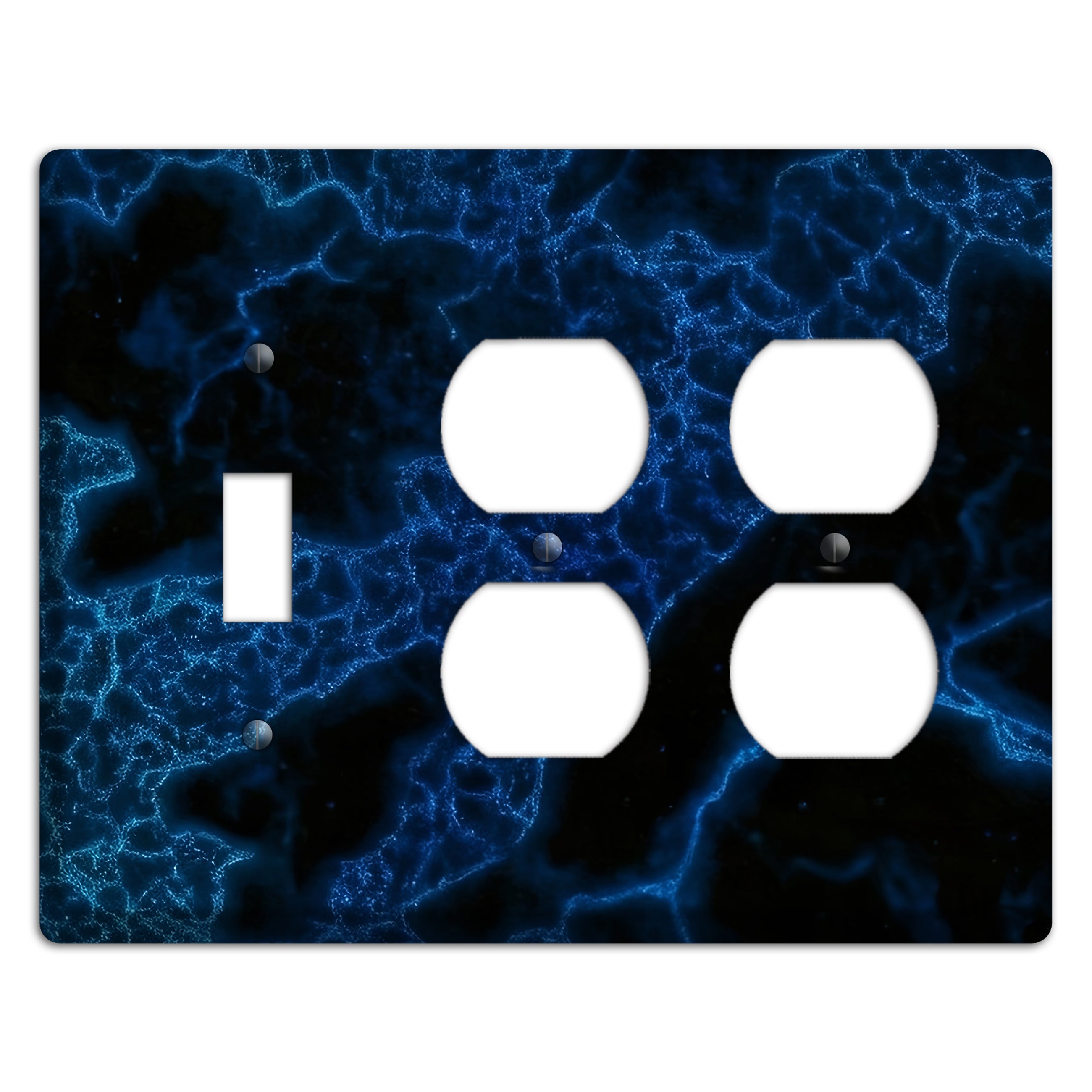 Midnight Marble Toggle / 2 Duplex Wallplate