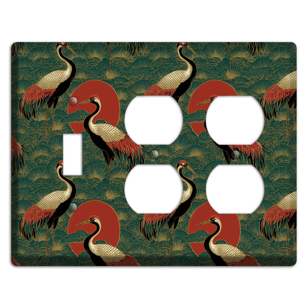 Jade Sun Sentinels Toggle / 2 Duplex Wallplate
