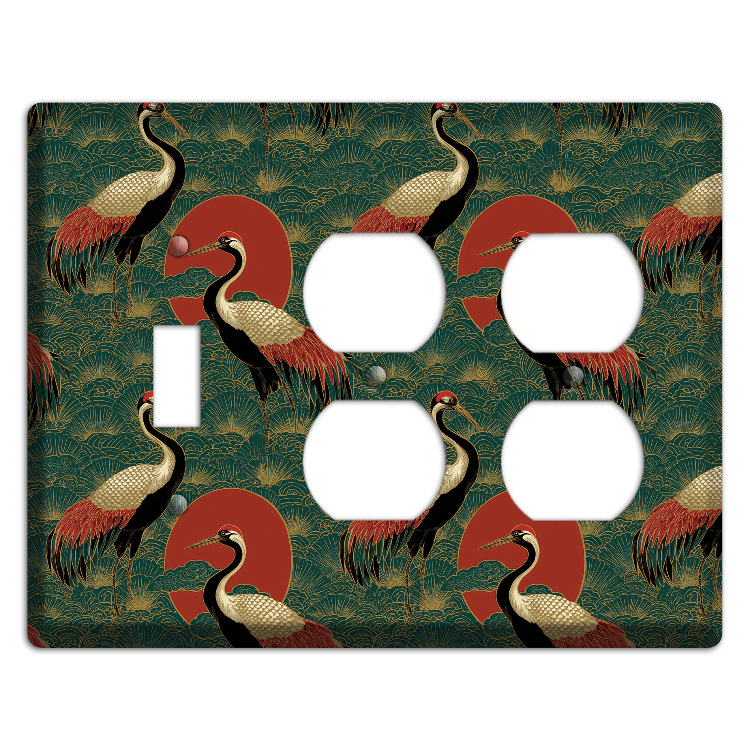Jade Sun Sentinels Toggle / 2 Duplex Wallplate