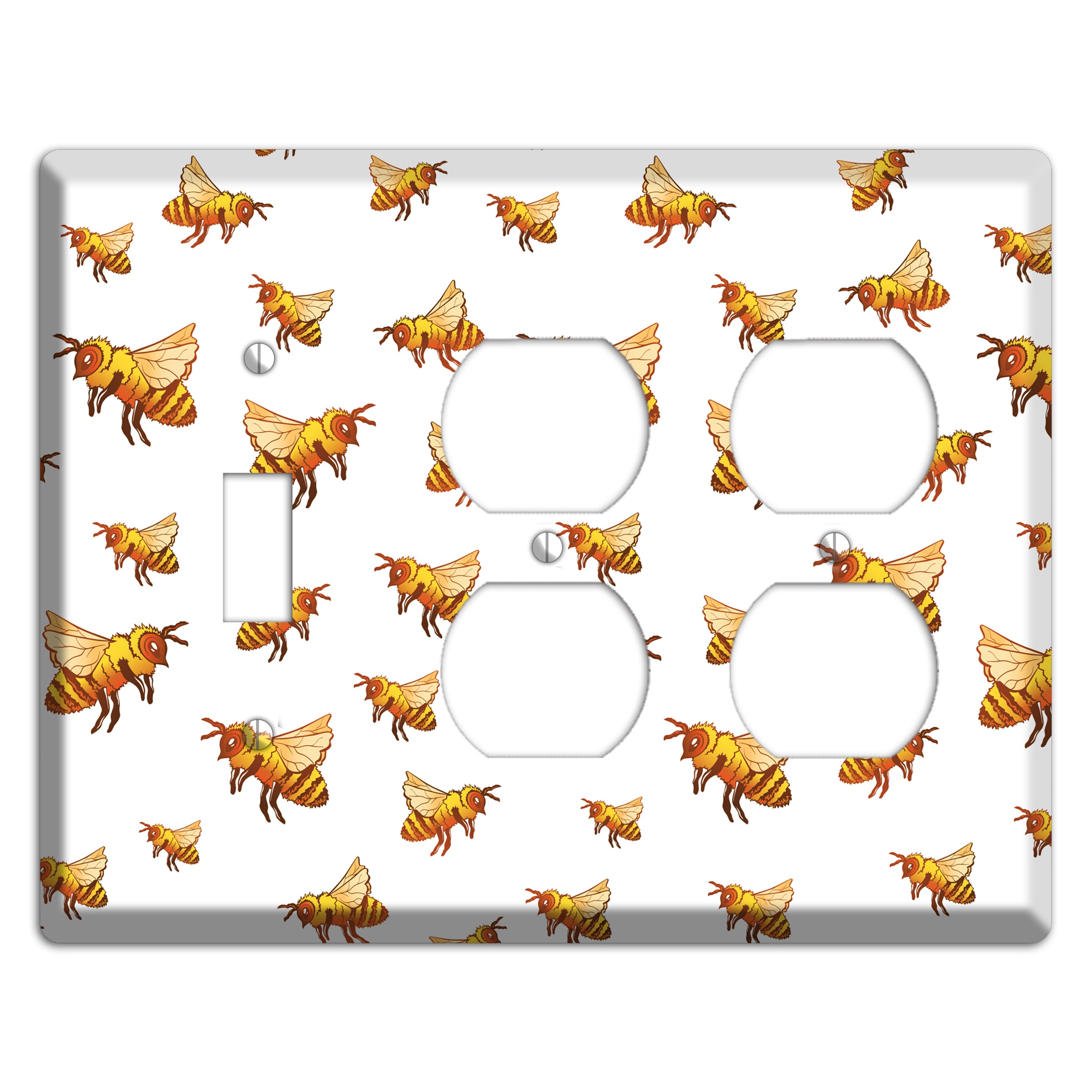 Golden Swarm Dance Toggle / 2 Duplex Wallplate