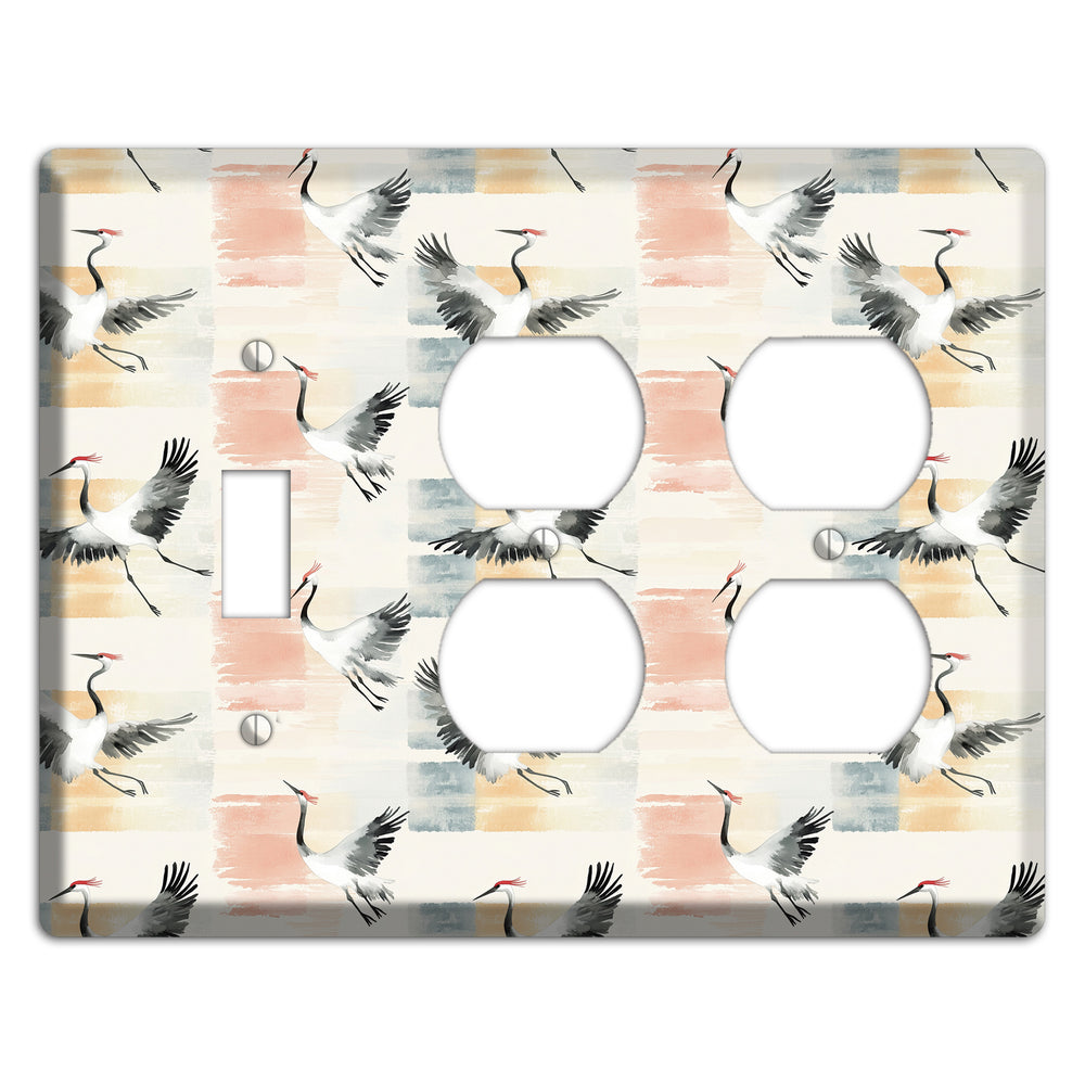 Blush Patchwork Flight Toggle / 2 Duplex Wallplate