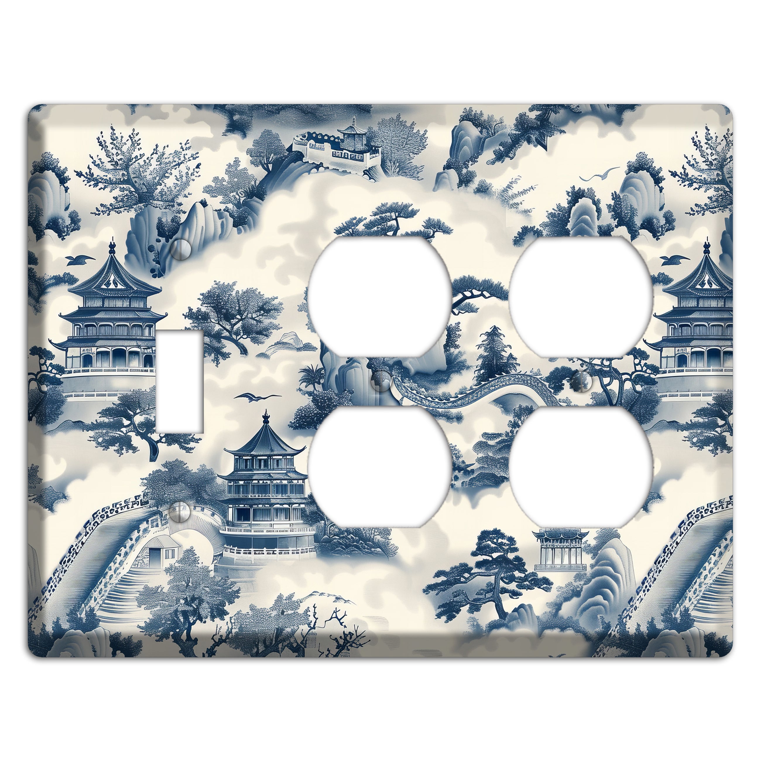 Imperial Mist Toggle / 2 Duplex Wallplate