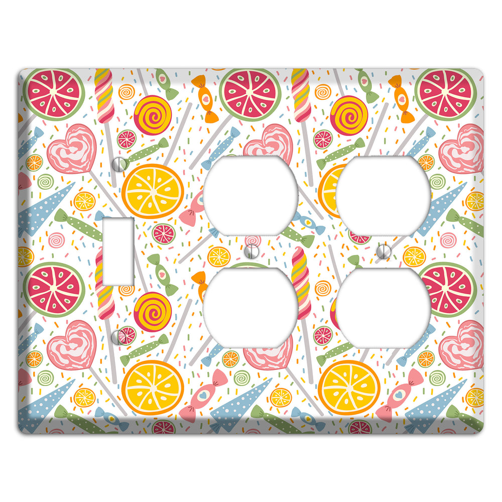 Candy Carnival (White) Toggle / 2 Duplex Wallplate