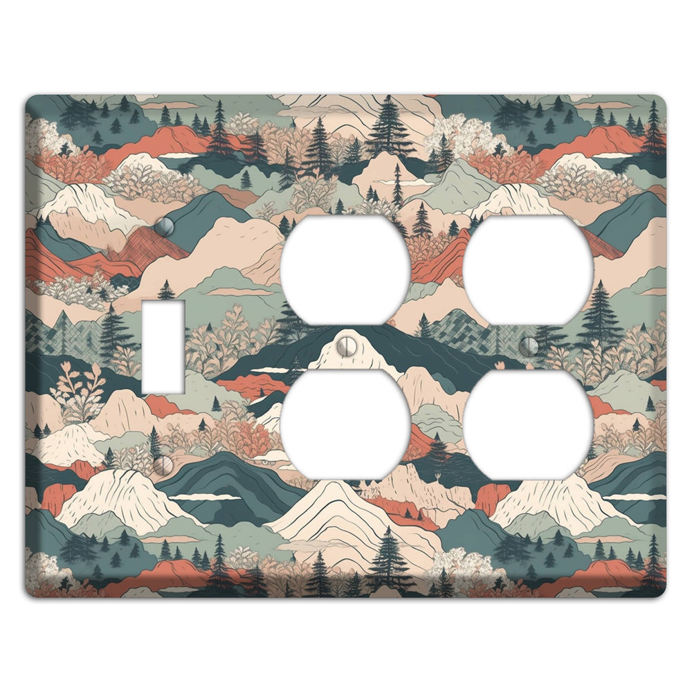 Alpine Paper Trail Toggle / 2 Duplex Wallplate