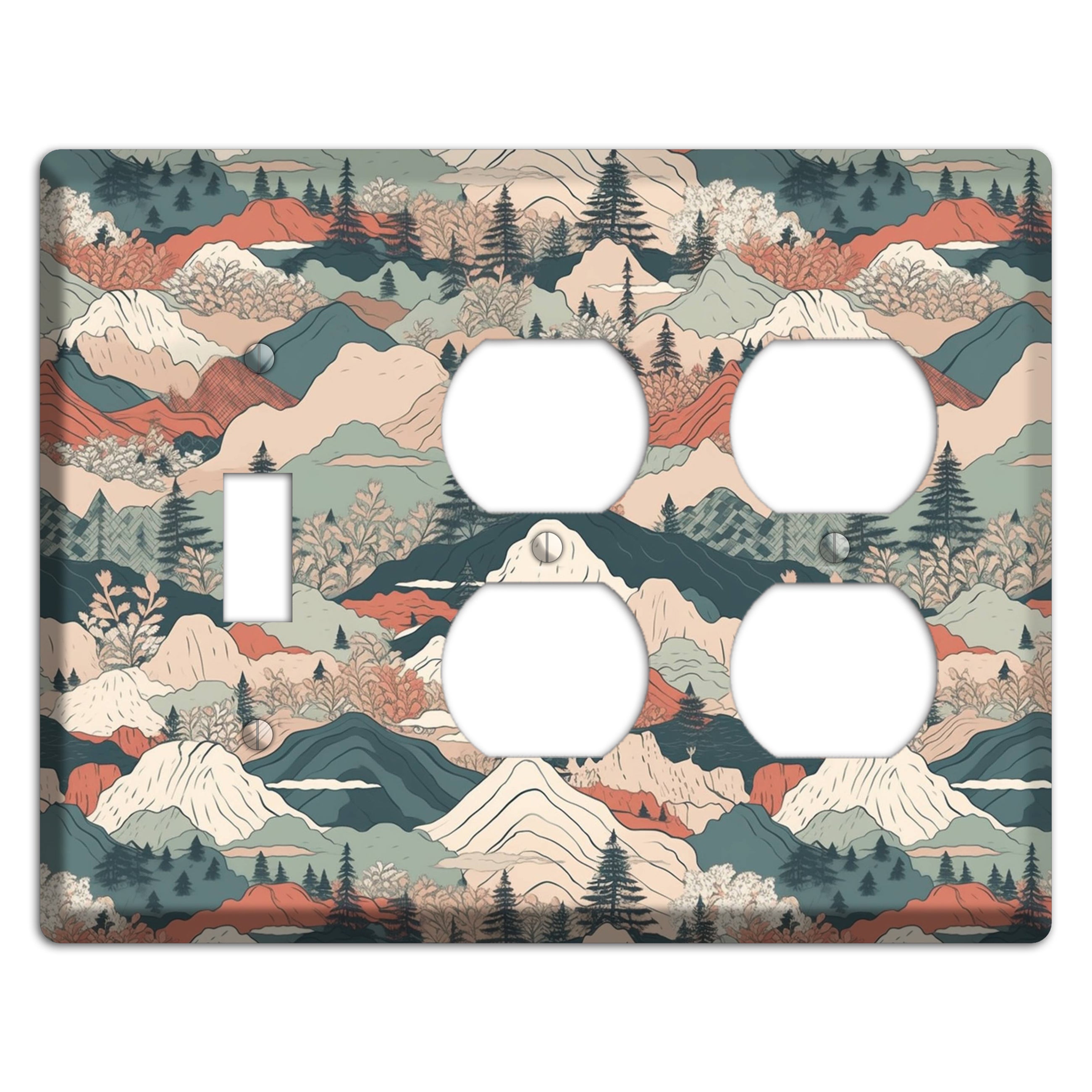 Alpine Paper Trail Toggle / 2 Duplex Wallplate