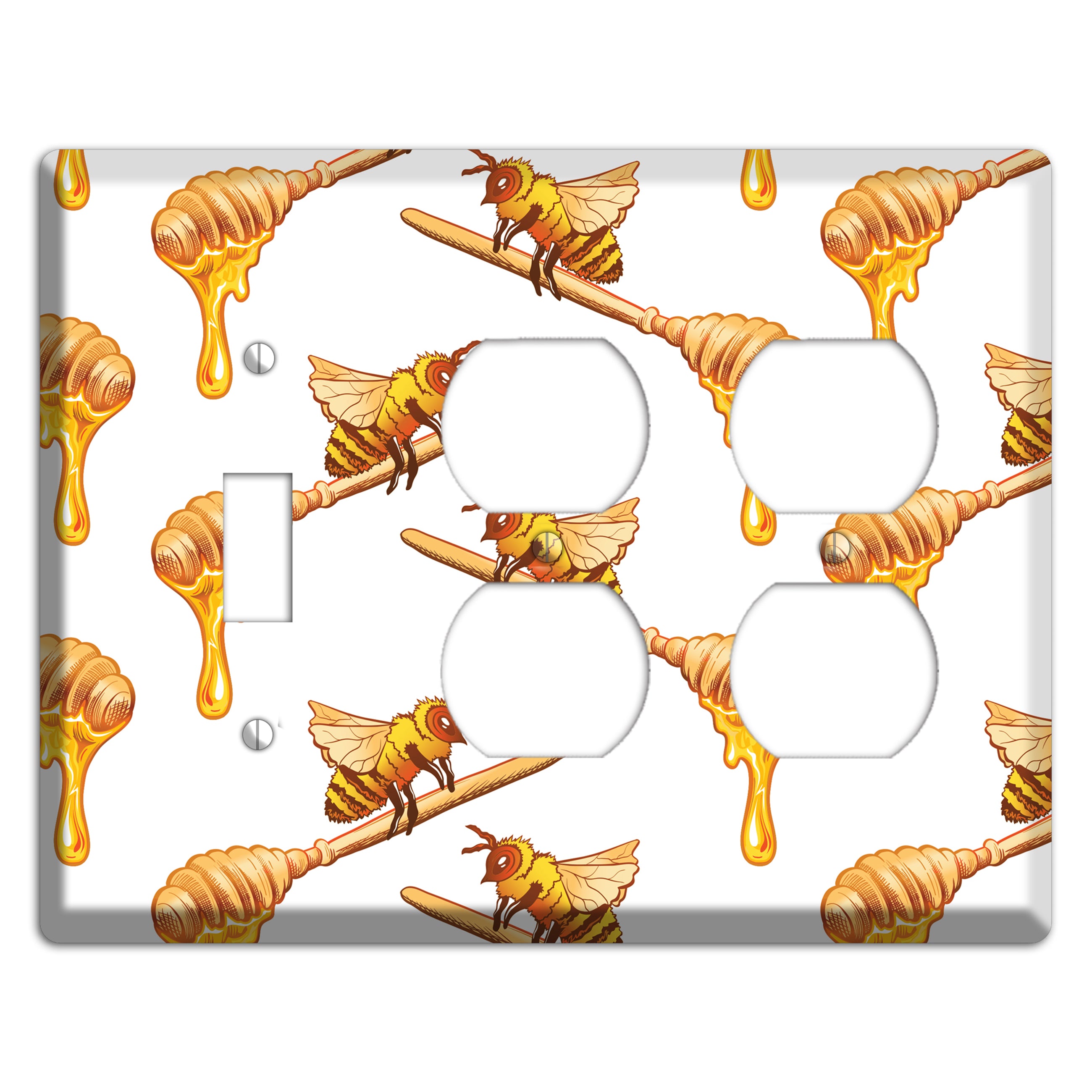 Honey Dipper Scatter Toggle / 2 Duplex Wallplate
